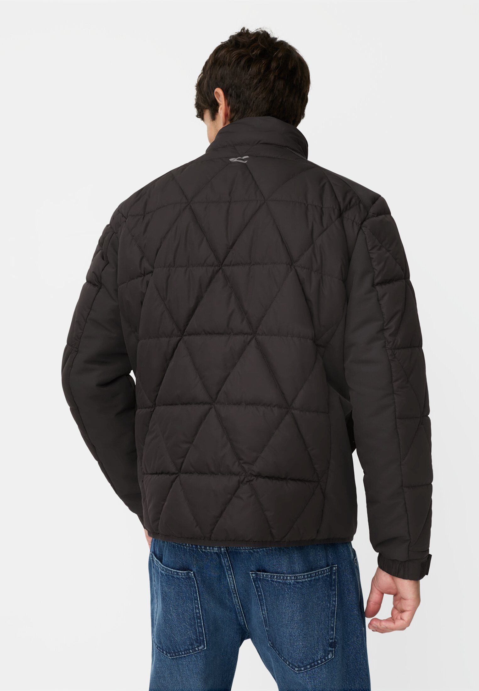 Men Blouson with water-repellent function Black worn back