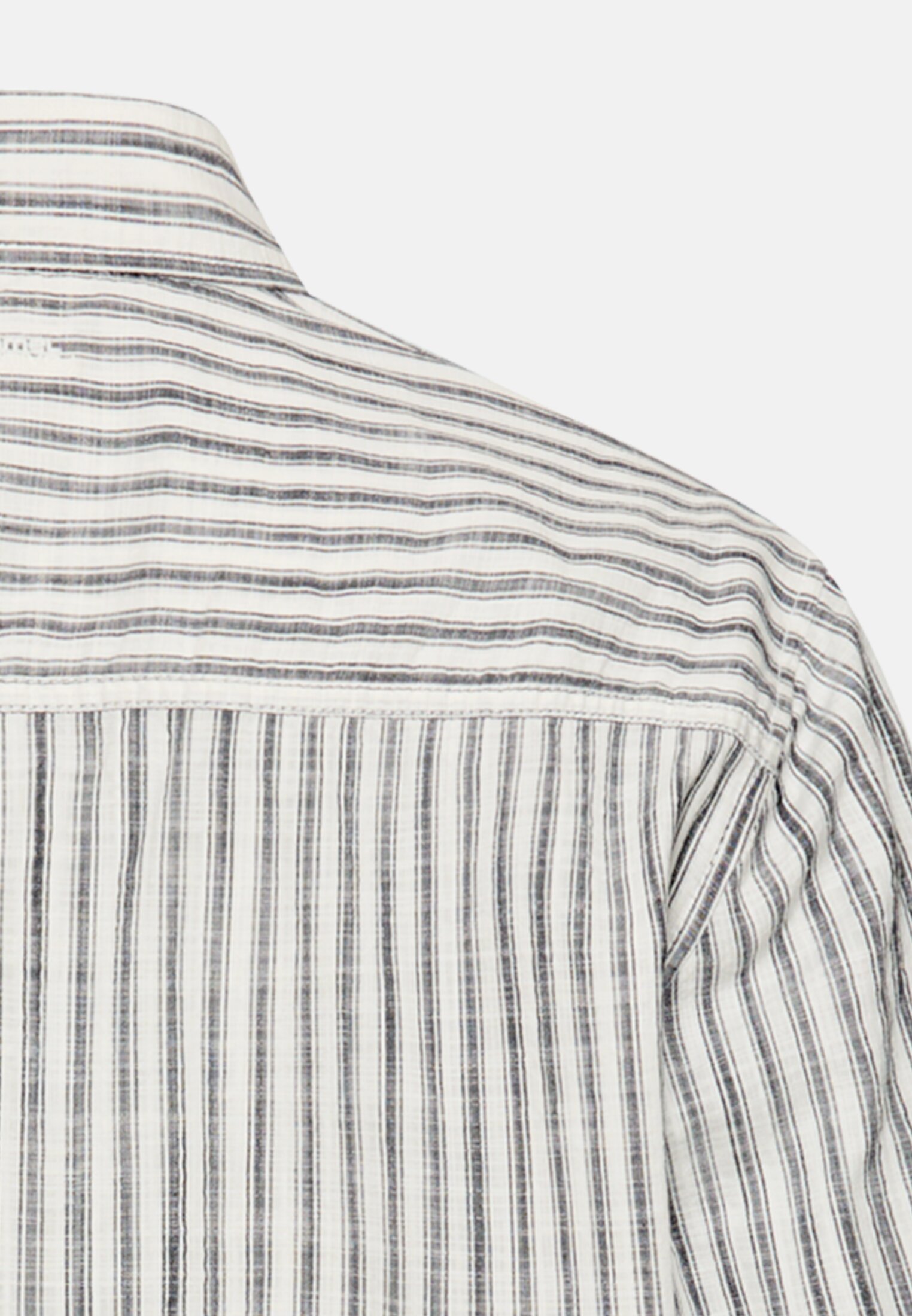 Heren Langarmshirt met button-downkraag Donkerblauw achter dichtbij