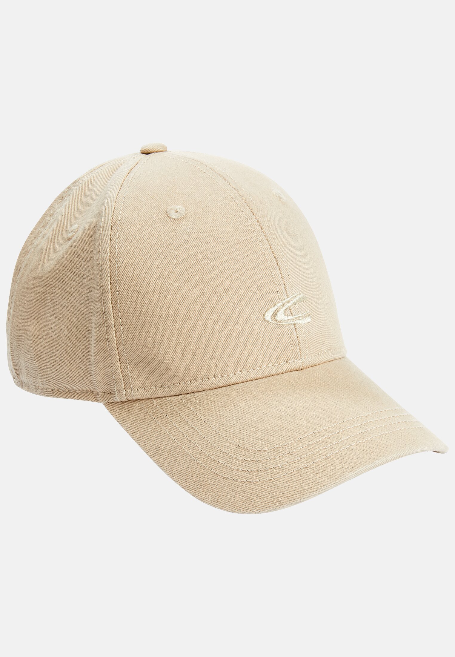 Herren Cap aus Baumwolle Sand frontal vorn
