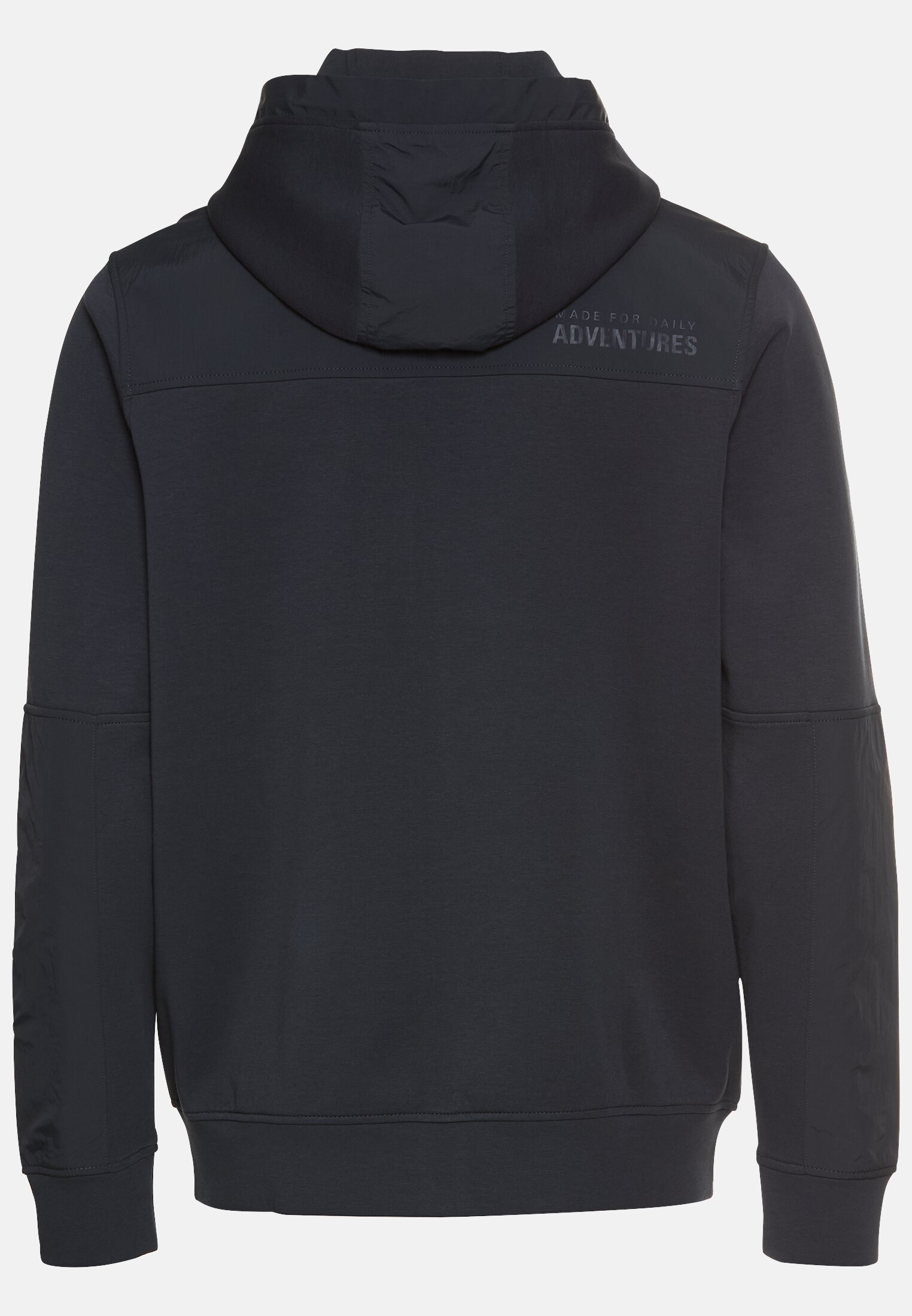 Men Sweat jacket with 4-way stretch and contrasting details Navy blue frontal back