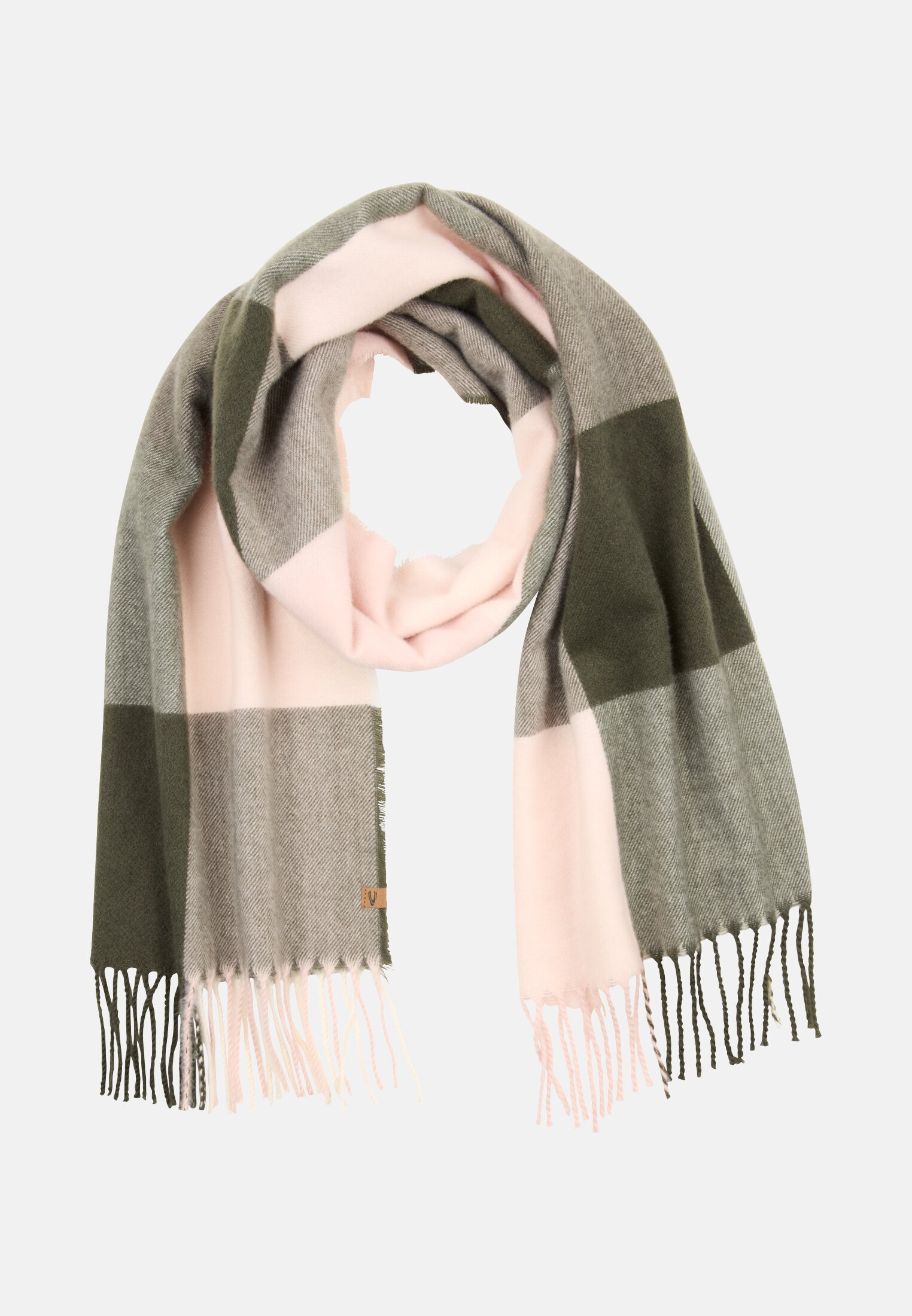 Damen Schal aus recyceltem Polyester Lilarosa frontal vorn