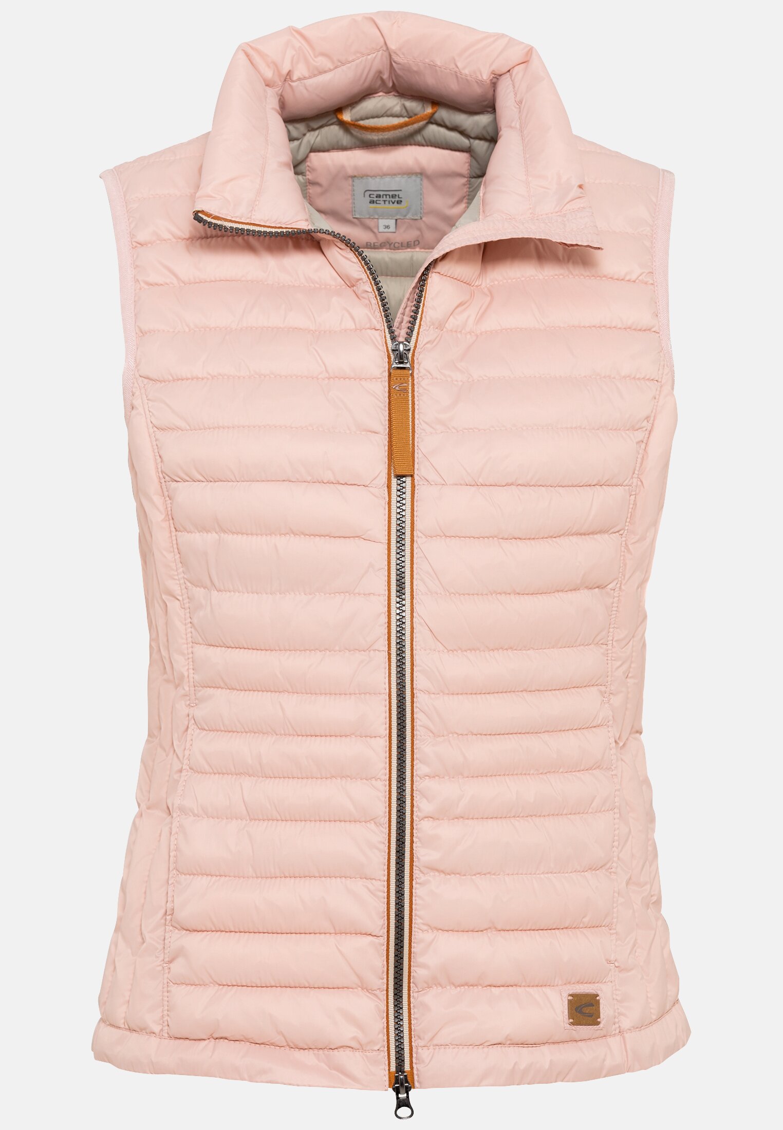 Damen Steppweste aus 100% recyceltem Material Rose frontal vorn