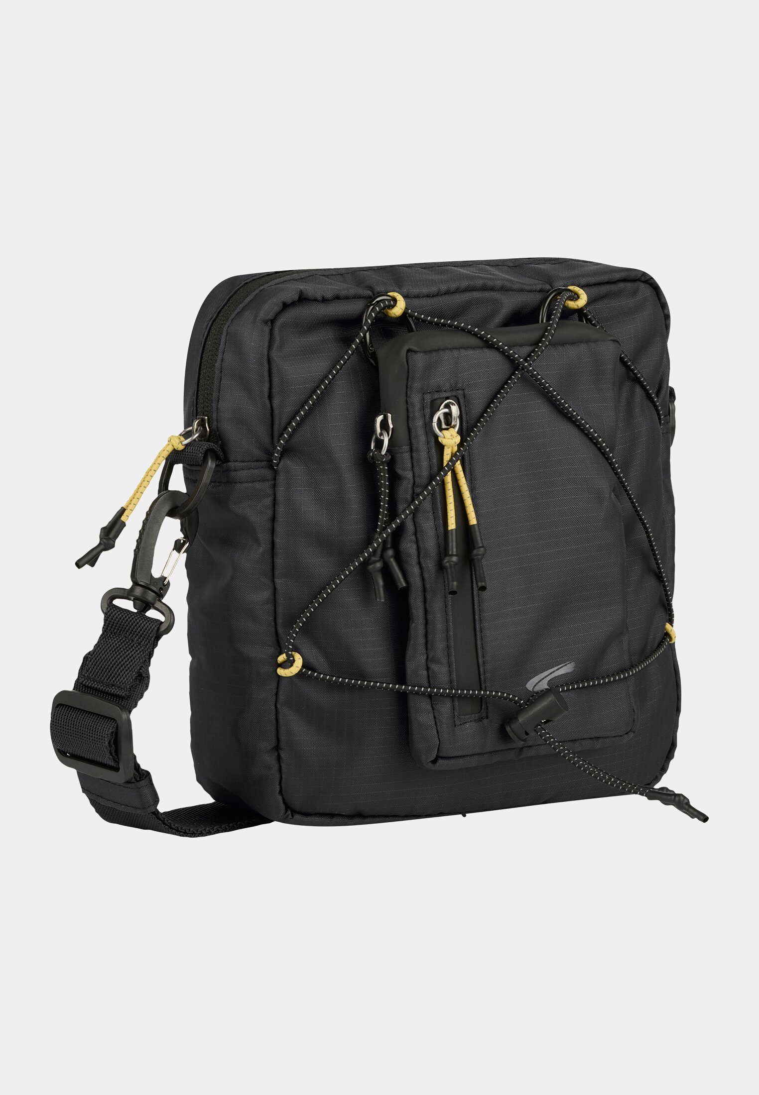 Herren Shores Cross Bag mit reflektierenden Elementen Schwarz frontal vorn