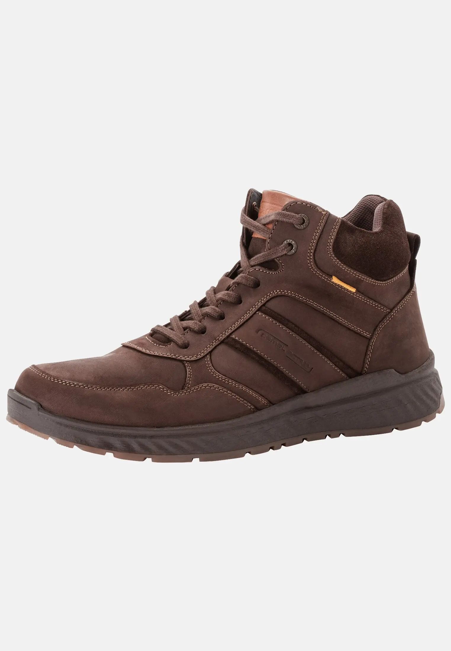 Men WOOD sneakers made of leather Cafe