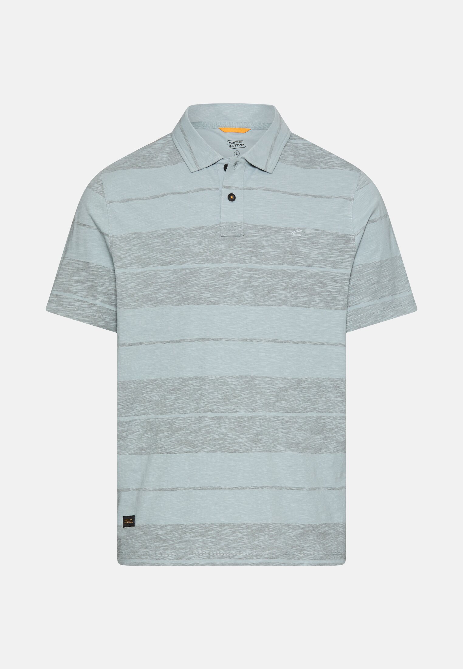 Herren Poloshirt aus reiner Baumwolle Sturmblau frontal vorn