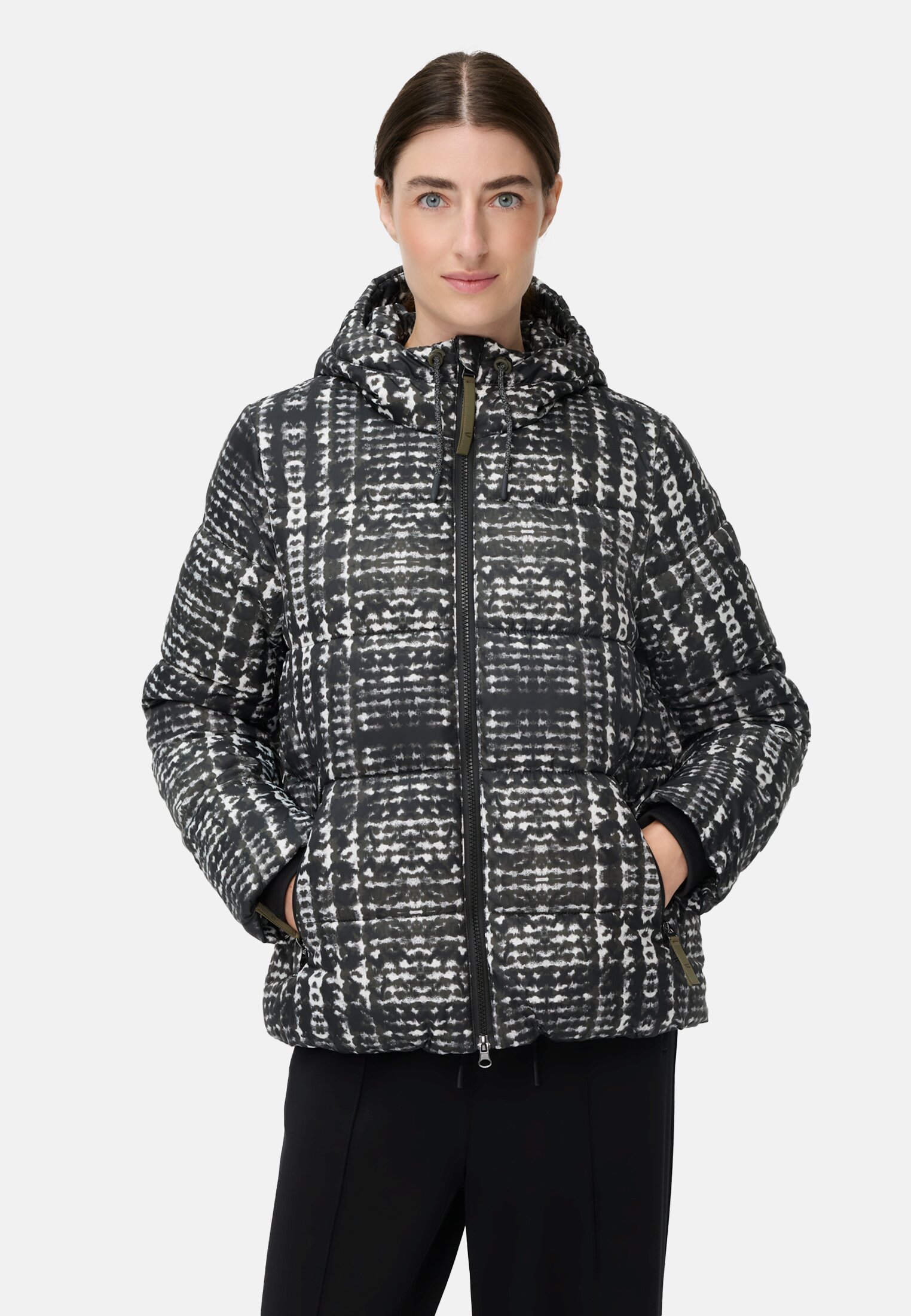 Women Blouson with adjustable hood Skyline worn front