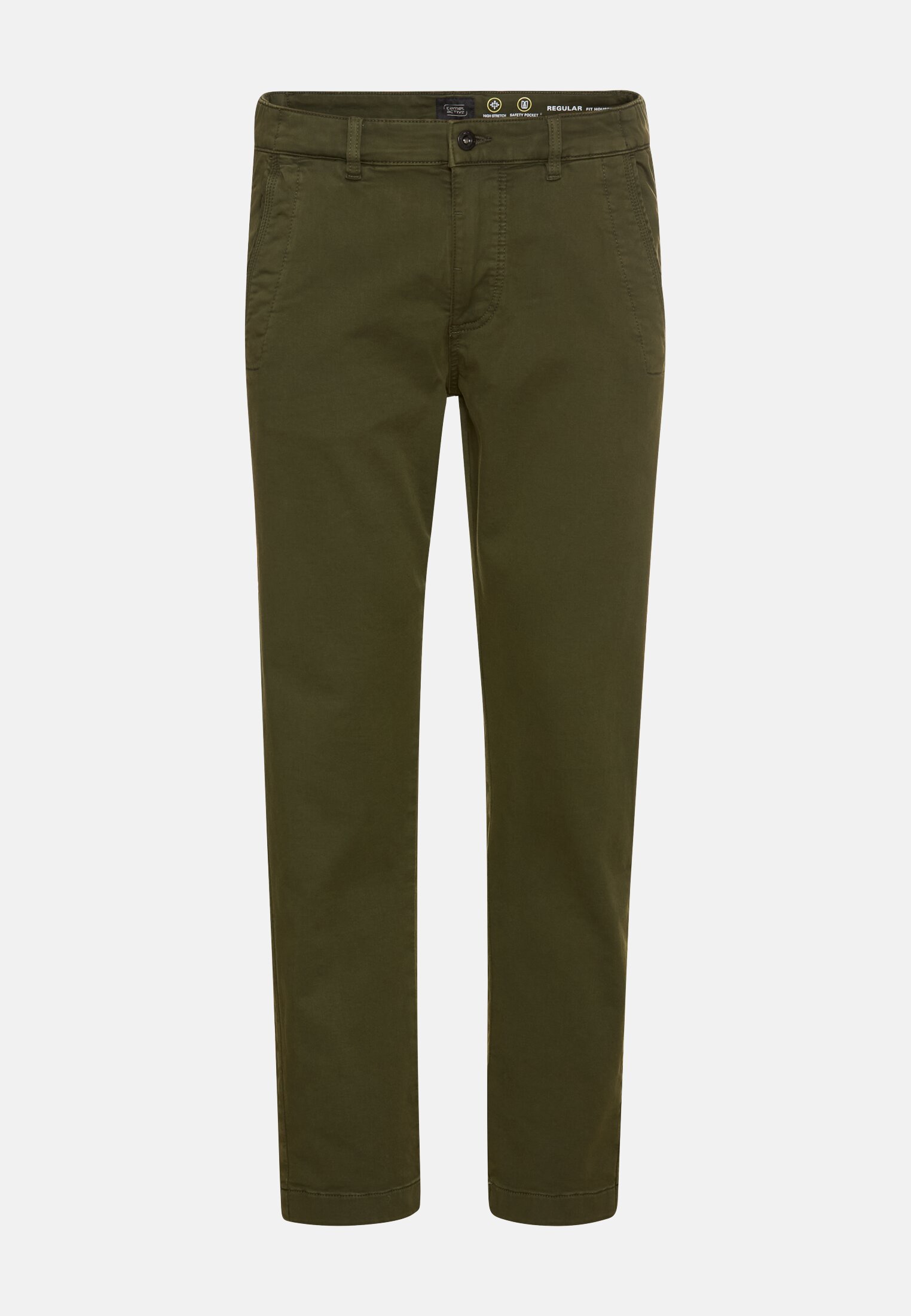 Herren Chino Regular Fit aus Baumwolle mit Stretchanteil Waldgrün frontal vorn
