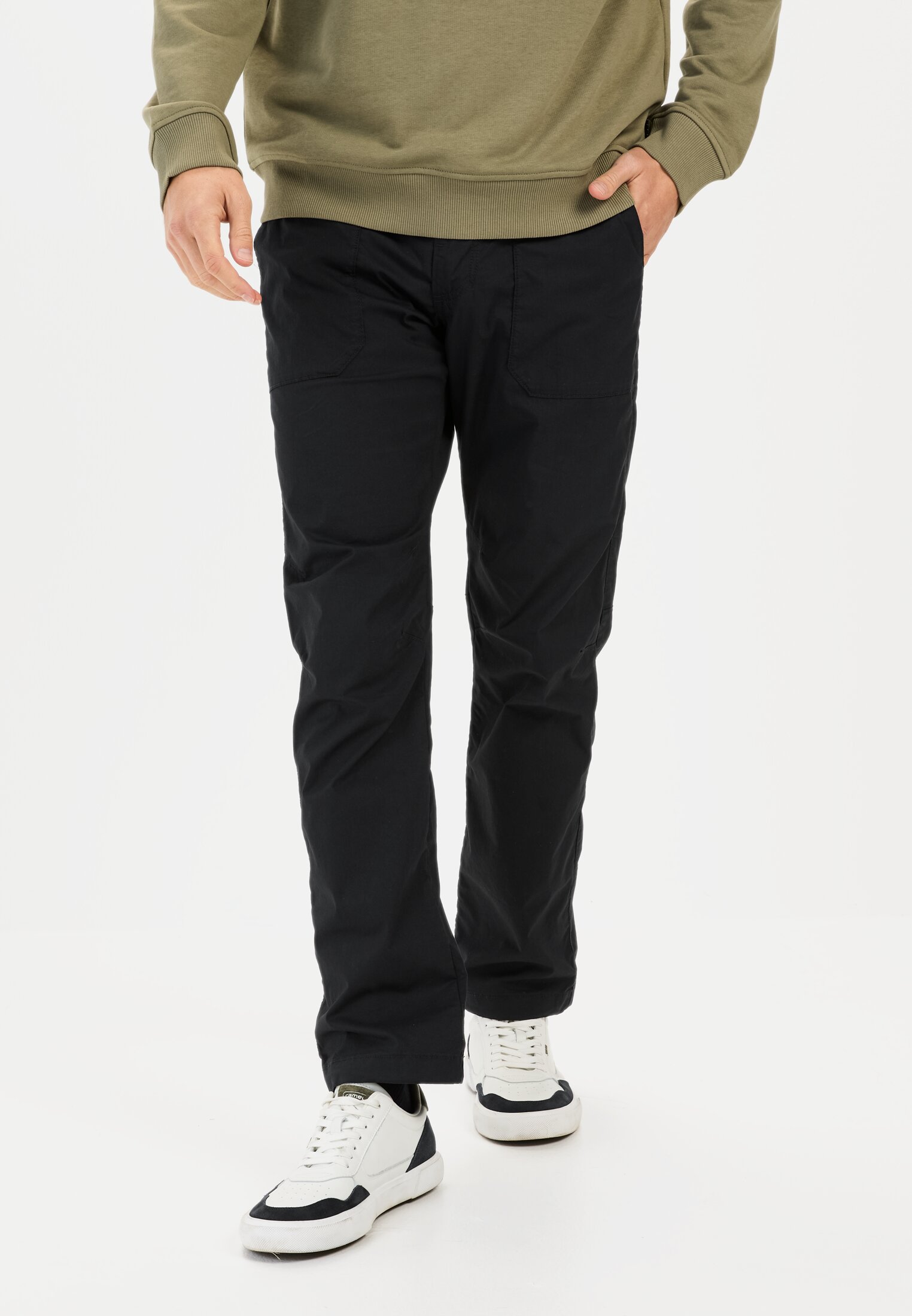 Men Lightweight chinos in a relaxed fit Dark blue worn front