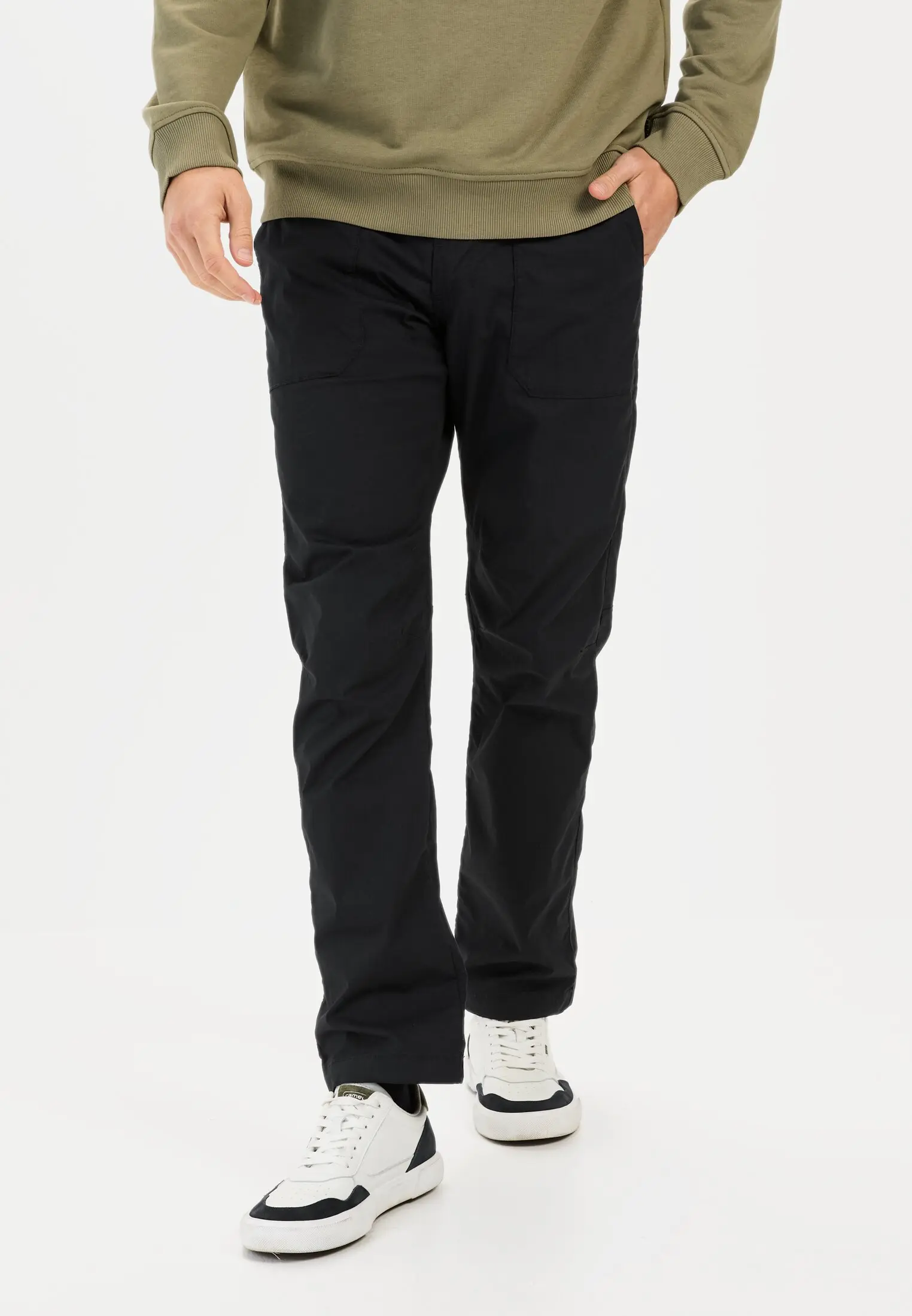 Men Lightweight chinos in a relaxed fit Dark blue worn front