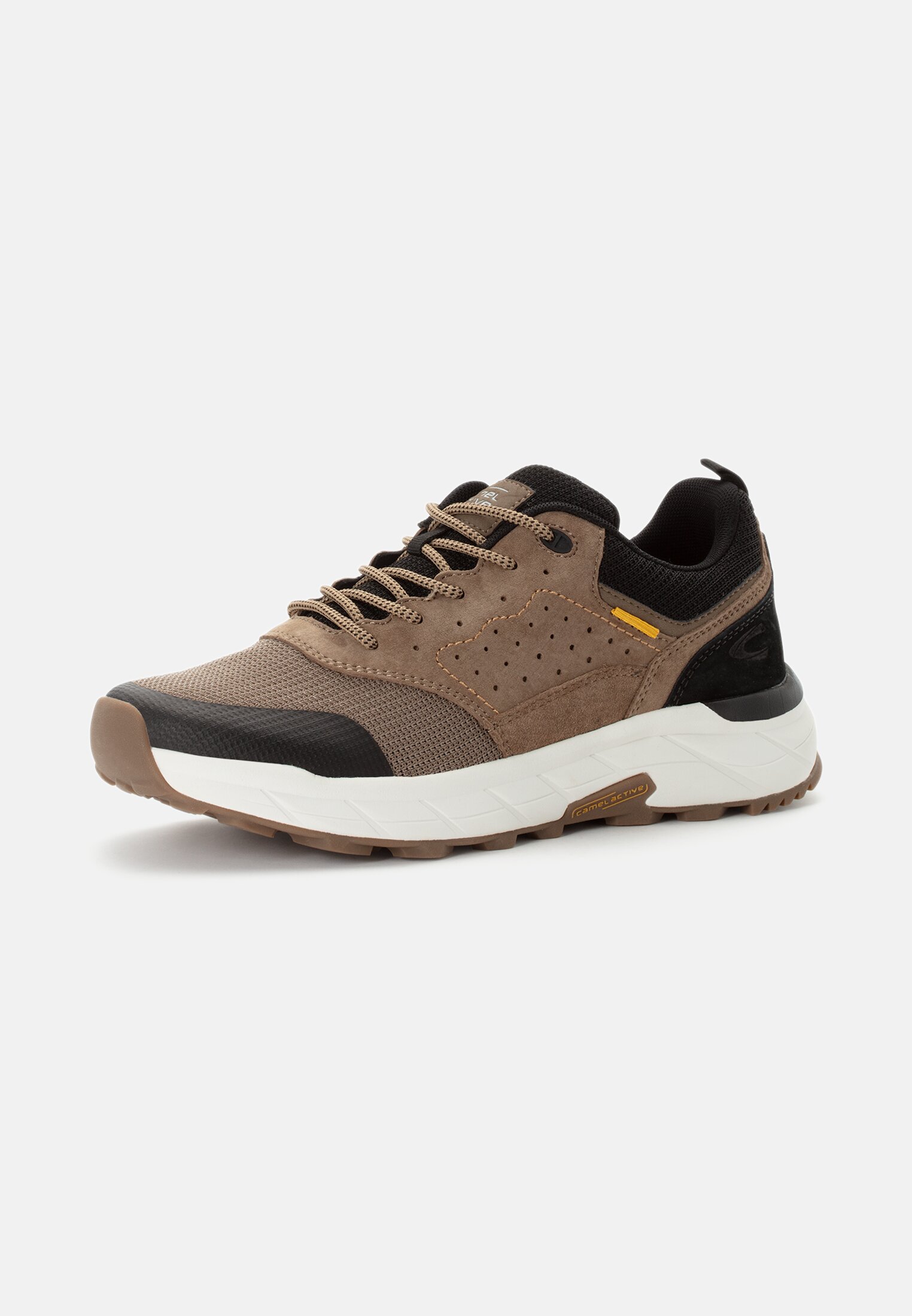 MI_54CCA09-0347-491_2G-00 Men Sneakers made of nubuck leather and textile Brown frontal back