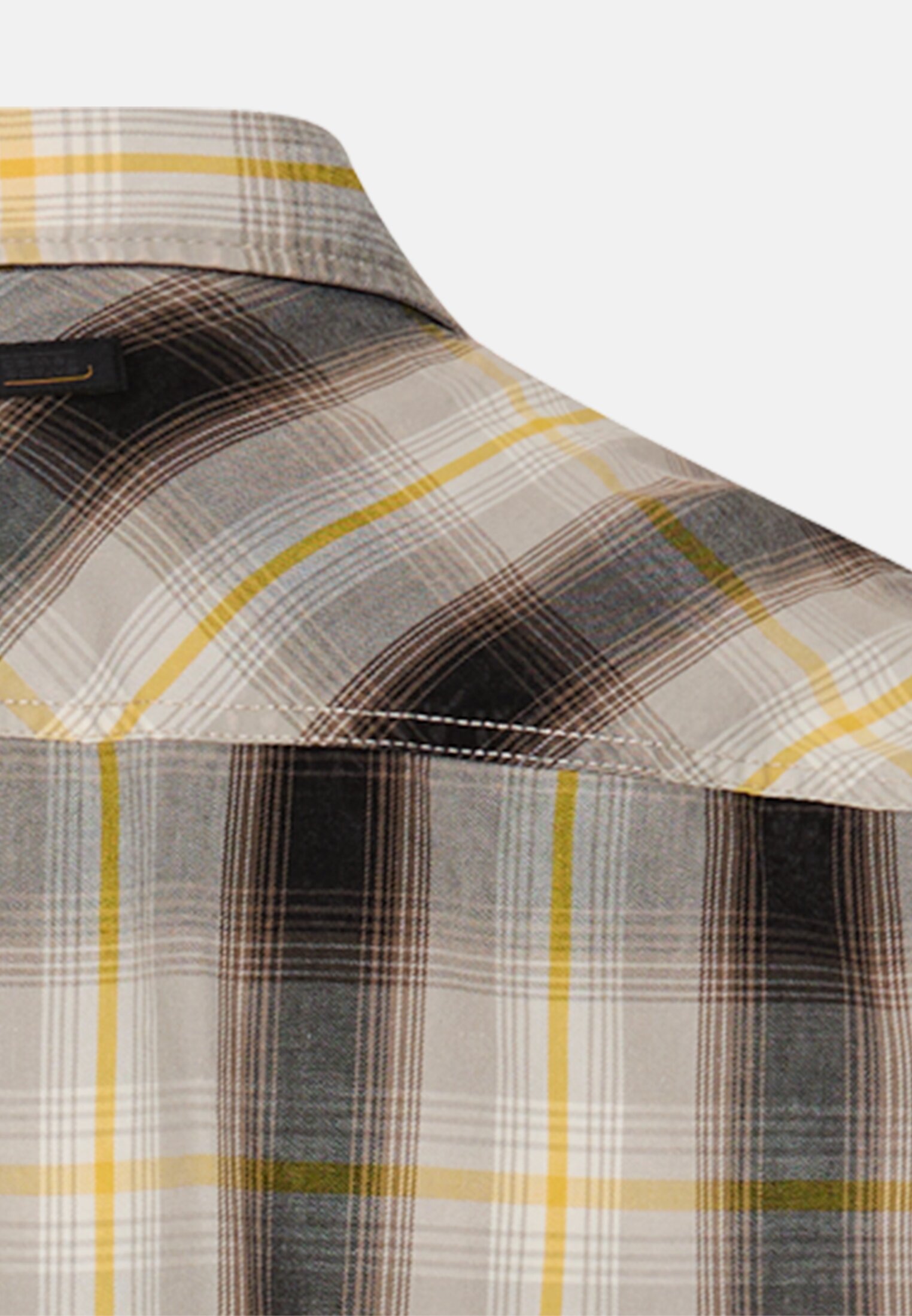 Men Short sleeve shirt with chest pockets Sun Yellow close back