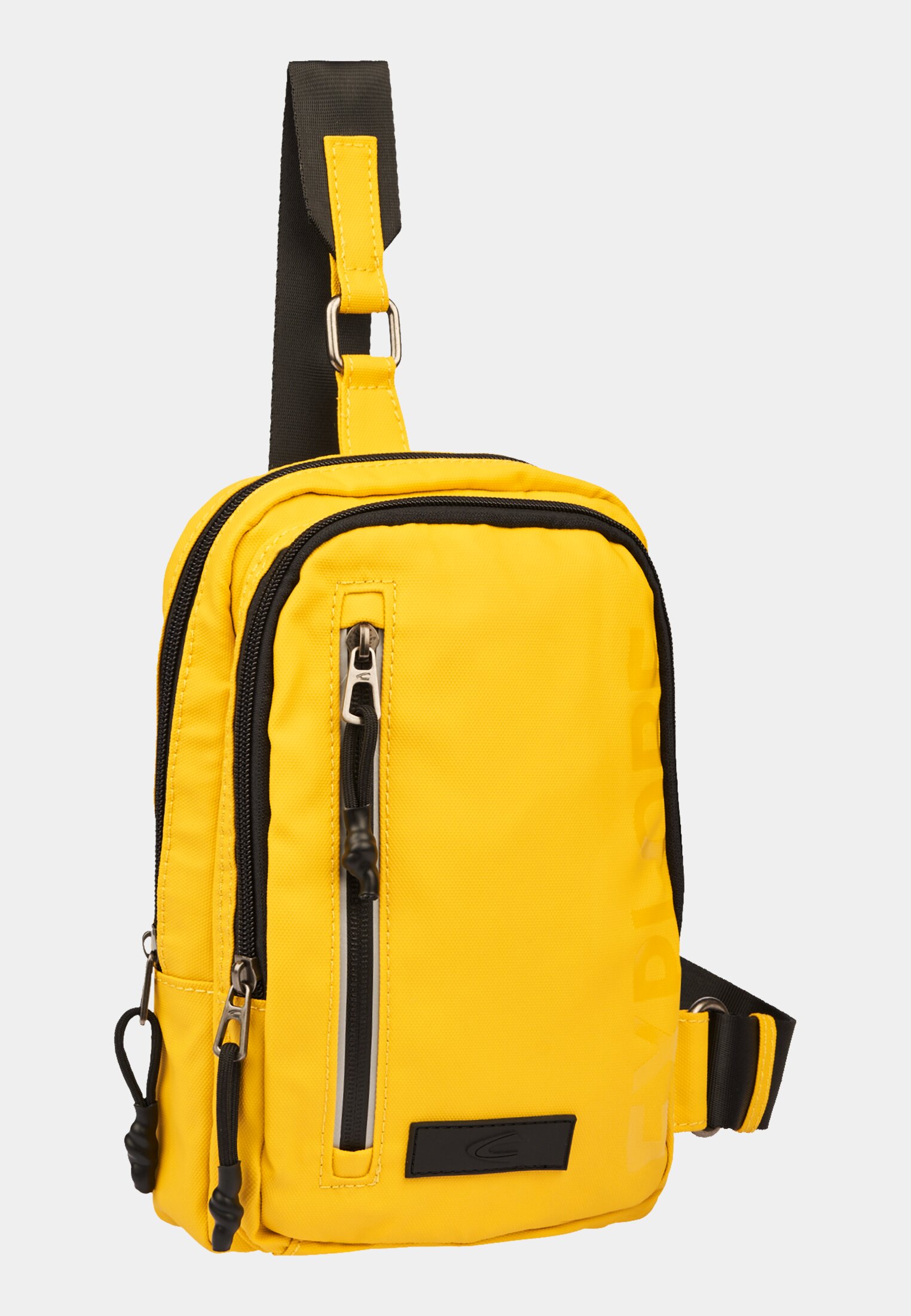 Men City backpack made from recycled nylon Yellow frontal front