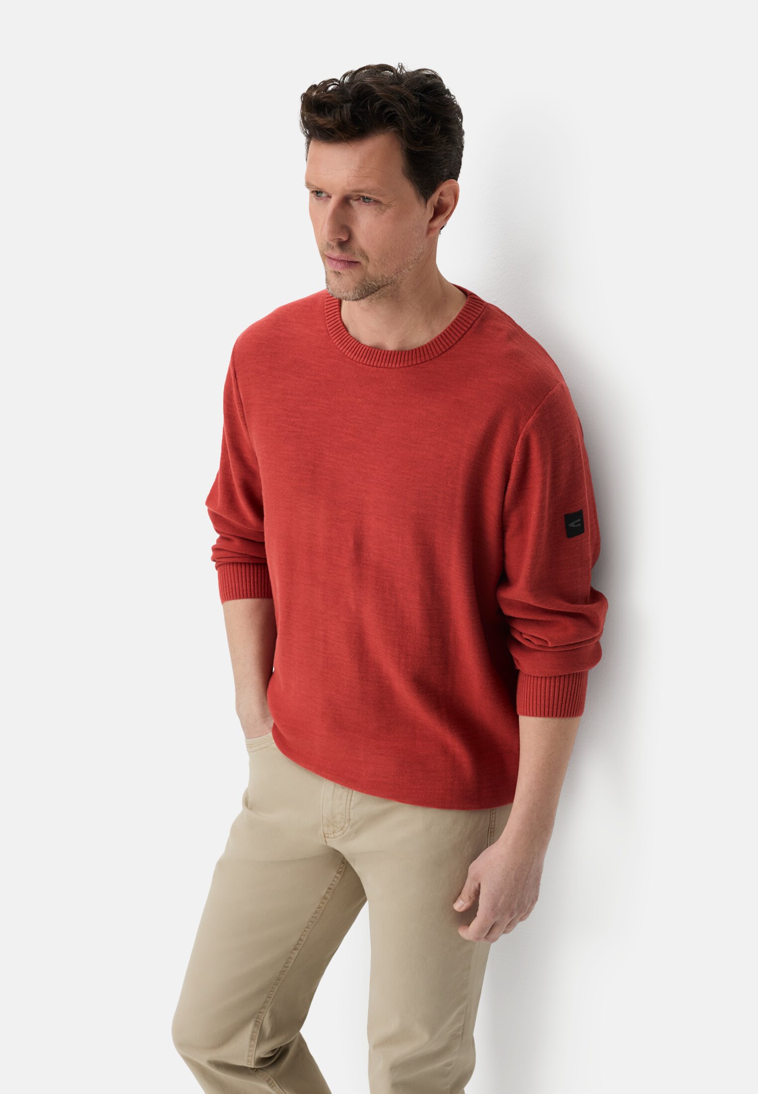 Heren Gebreide trui van puur katoen gedragen emotional