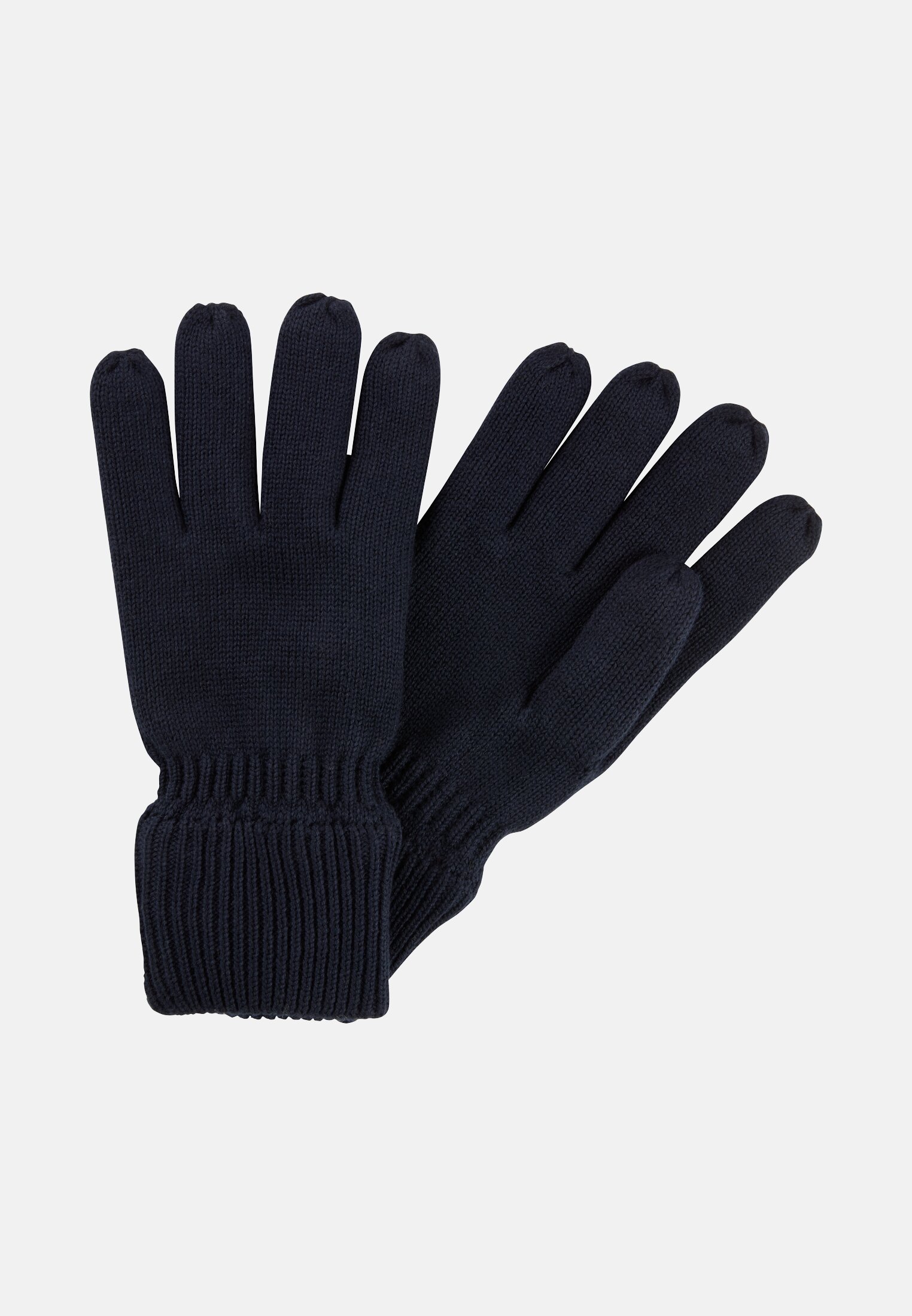 Heren Handschoenen van puur katoen Marineblauw frontaal voor