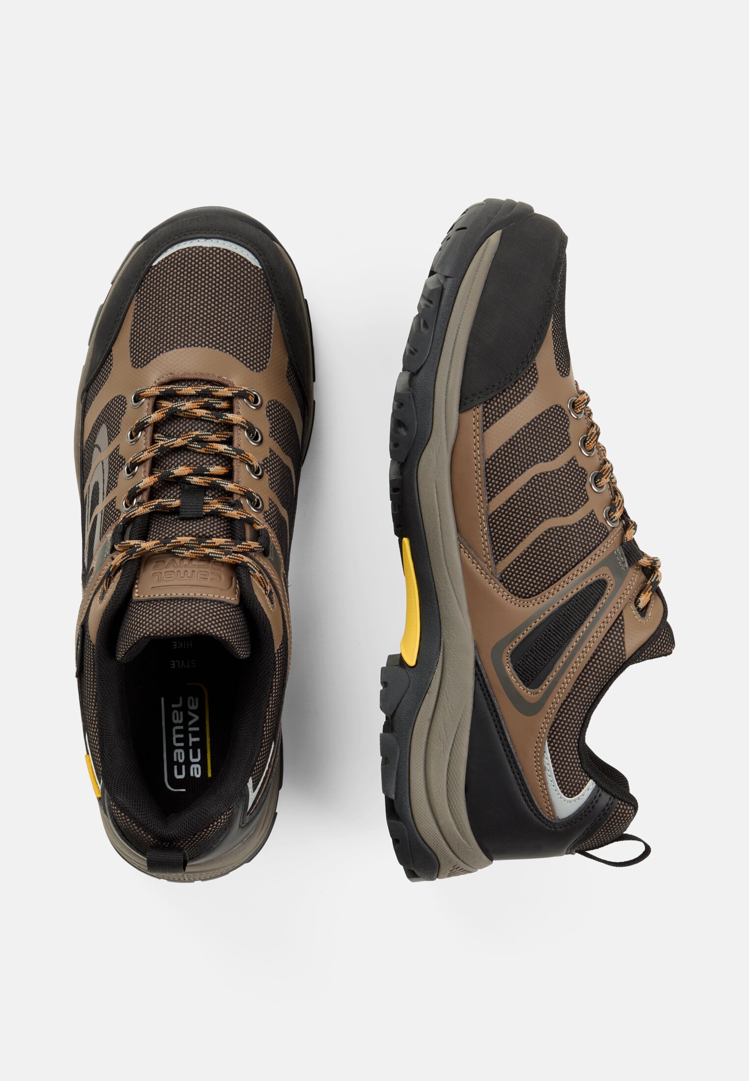 Herren Sneaker mit robuster Sohle Braun frontal oben