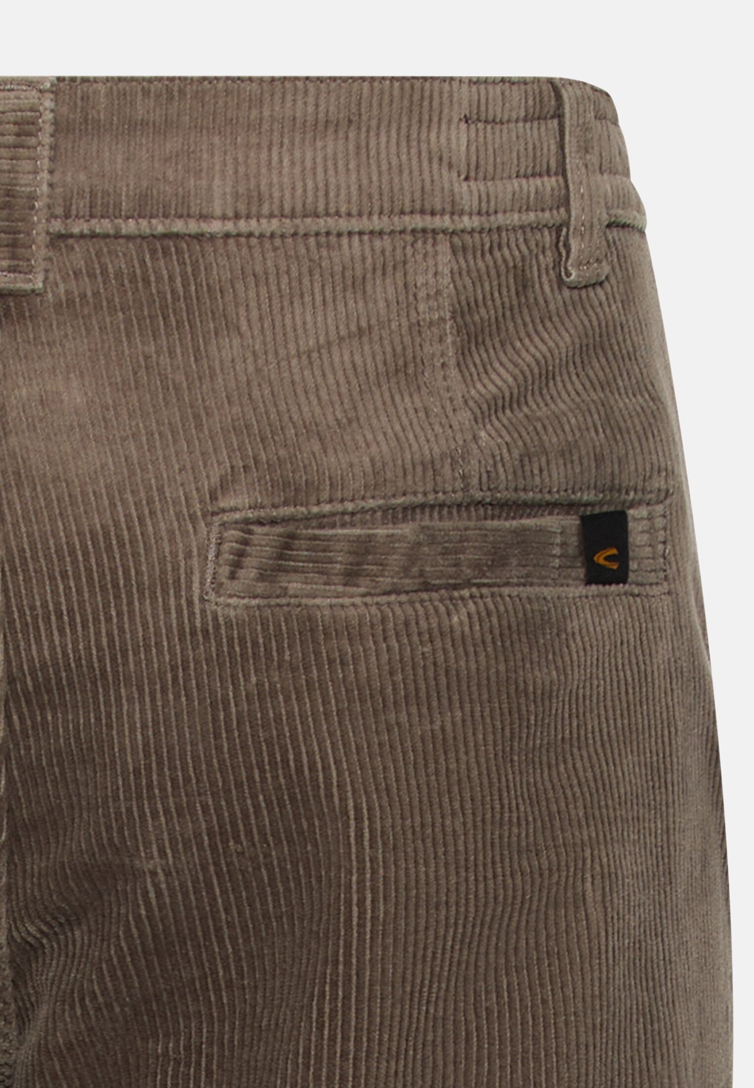 Men Regular Fit Cord Chino Brown close back
