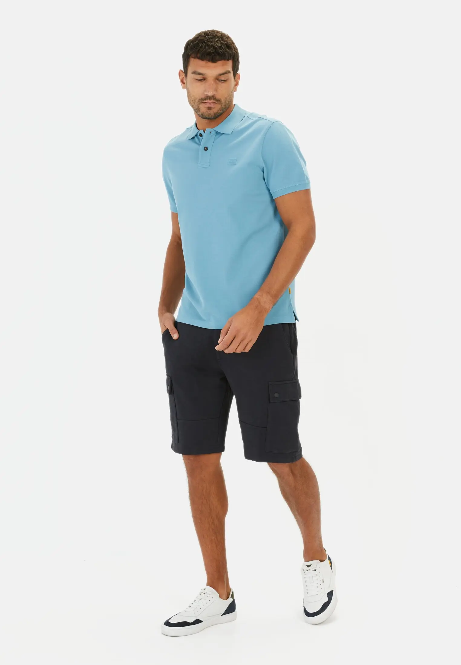 Men Half sleeve polo shirt made of pure cotton Blue
