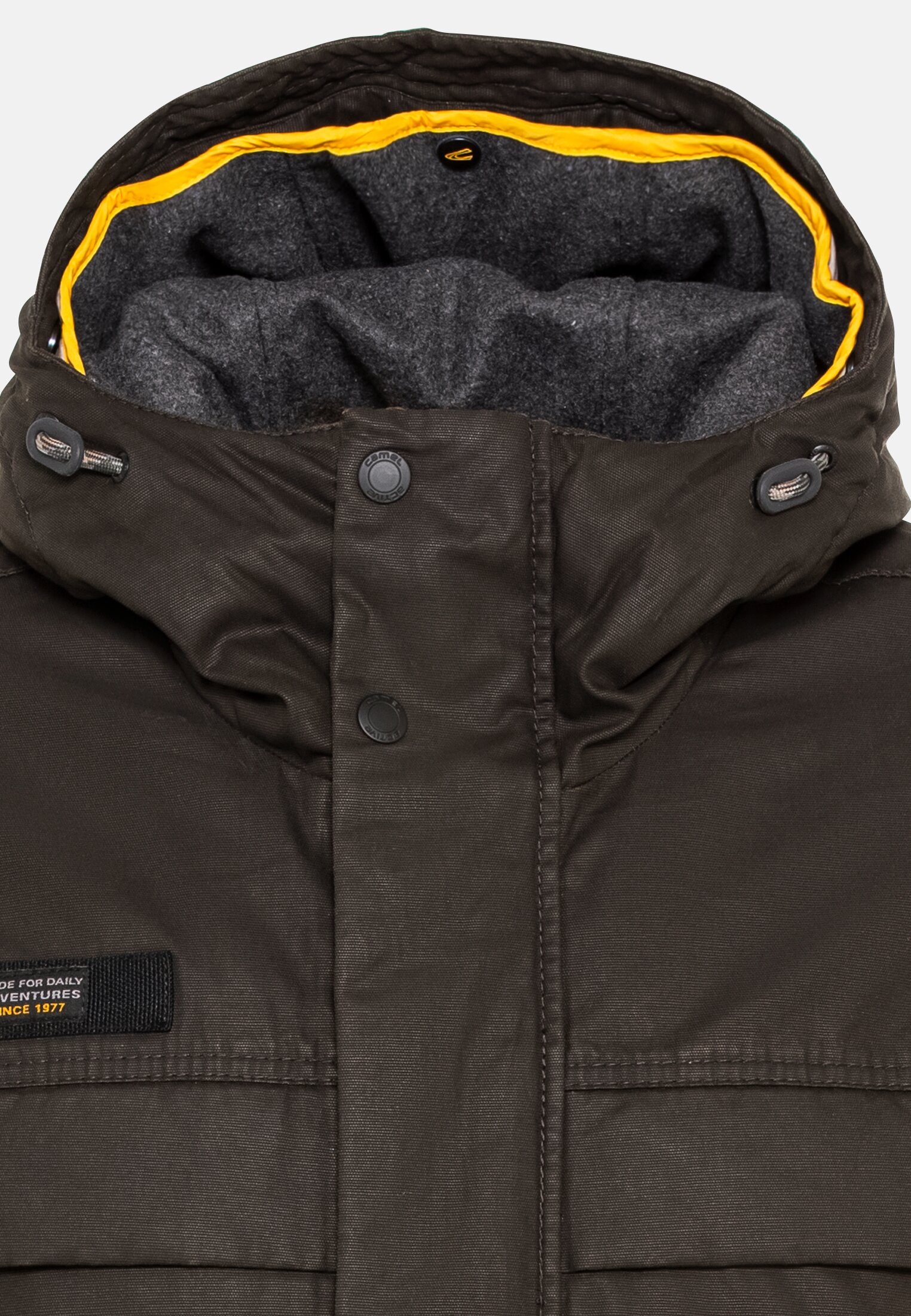 Waxed canvas jacket for Men in brown camel active