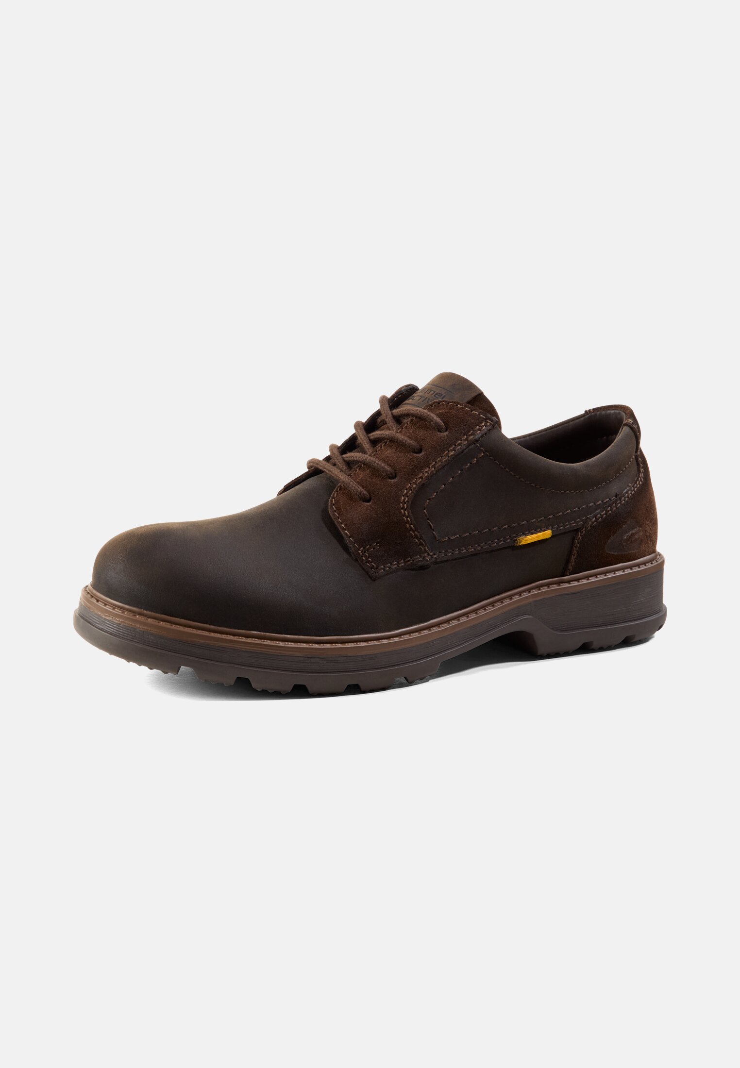Men Lace-up shoe made of genuine leather Brown frontal back