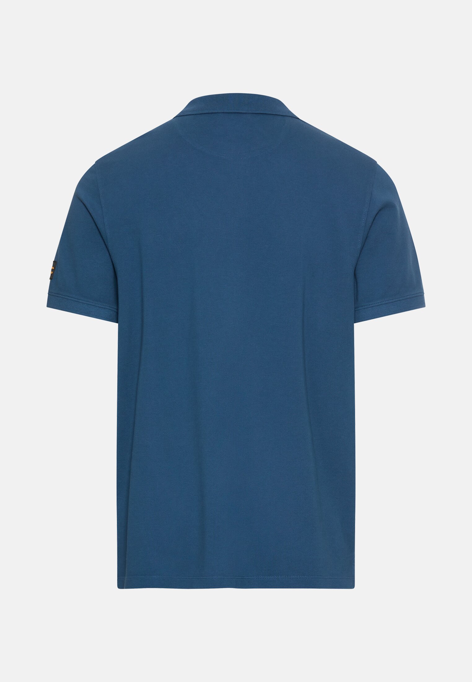 Men Polo shirt made of pure cotton Indigo Blue frontal back