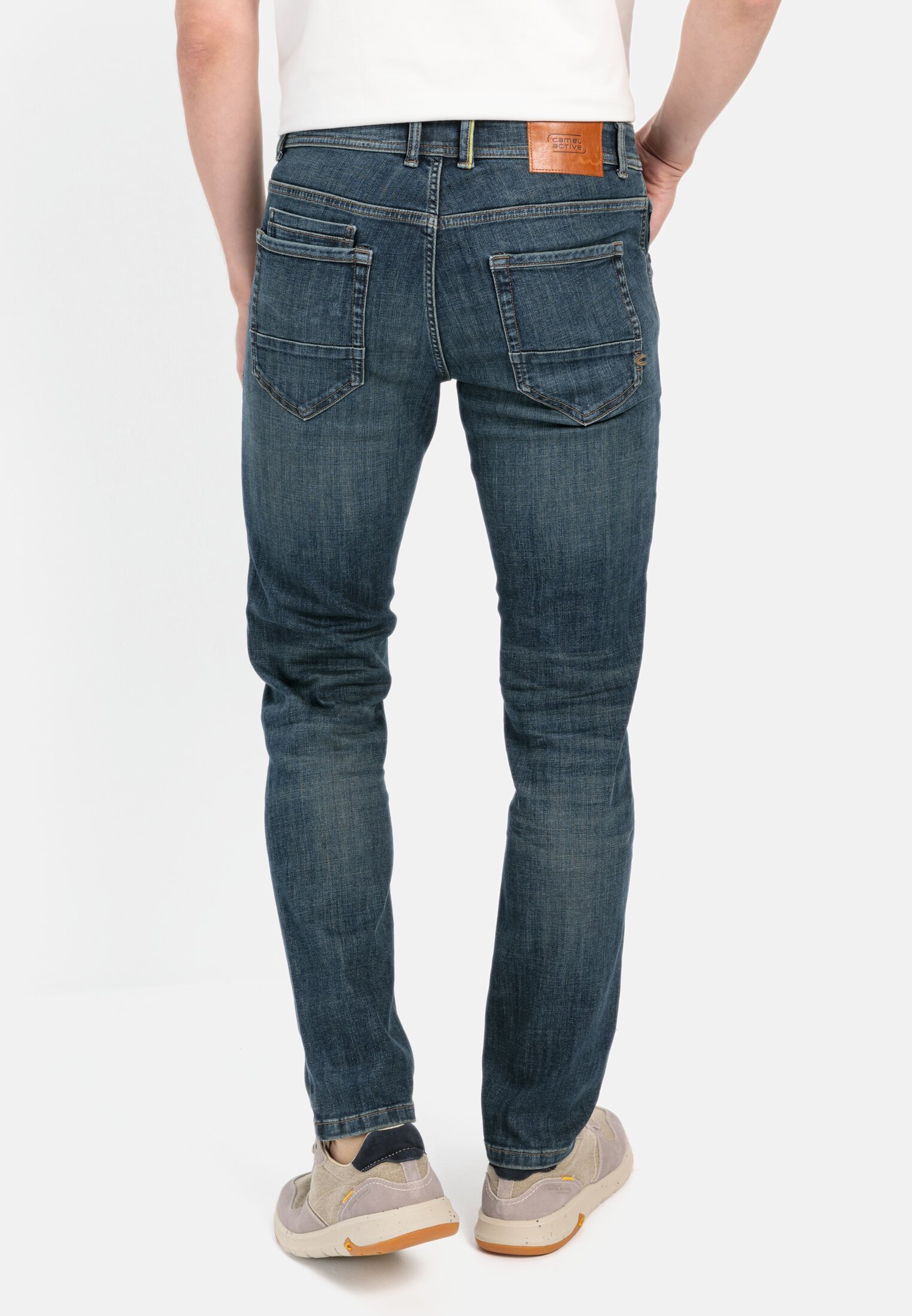 Men Regular Fit fleXXXactive® Jeans Blue worn back