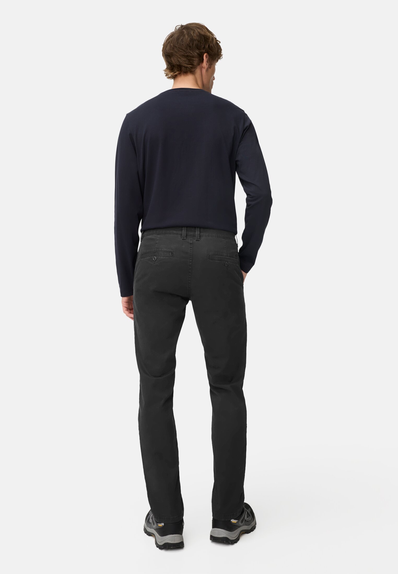 Men Slim Fit Chino Navy blue worn back