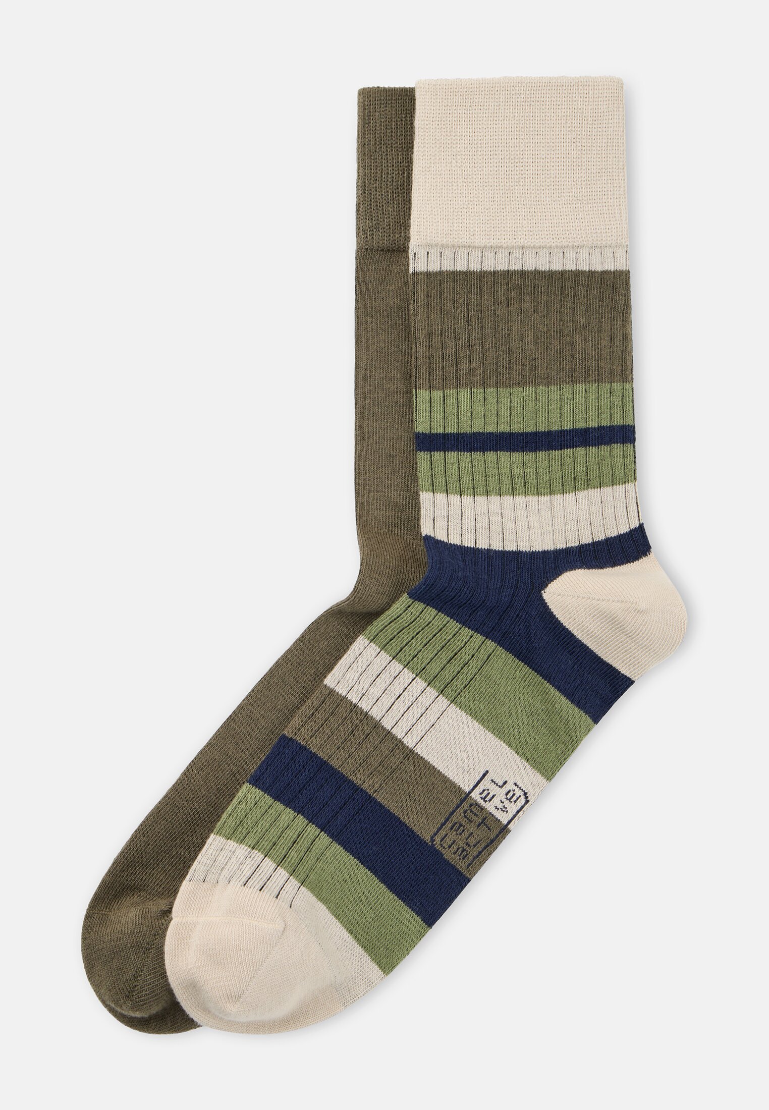 Herren Socken im 2er-Pack mit Baumwollmix Grün frontal vorn