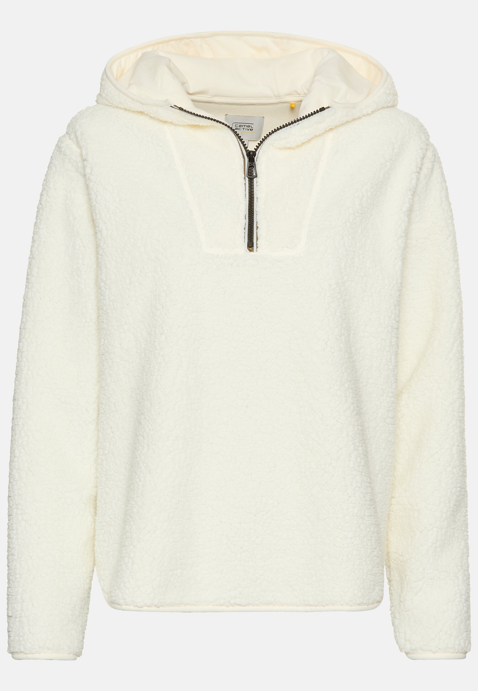 Women Hooded sweatshirt Milk white frontal front