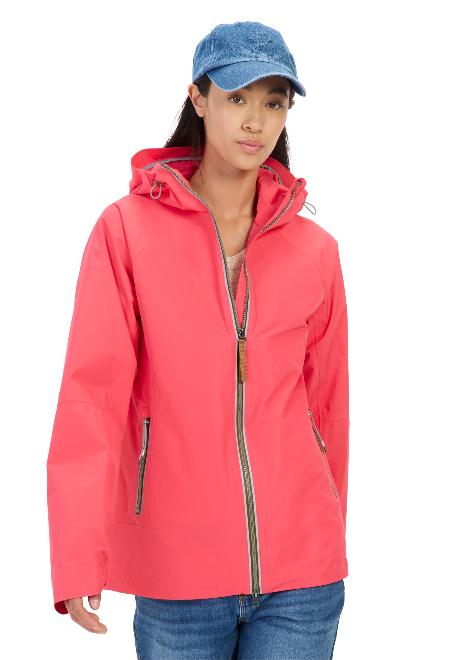 Women teXXXactive® functional jacket made of polyester Red worn front