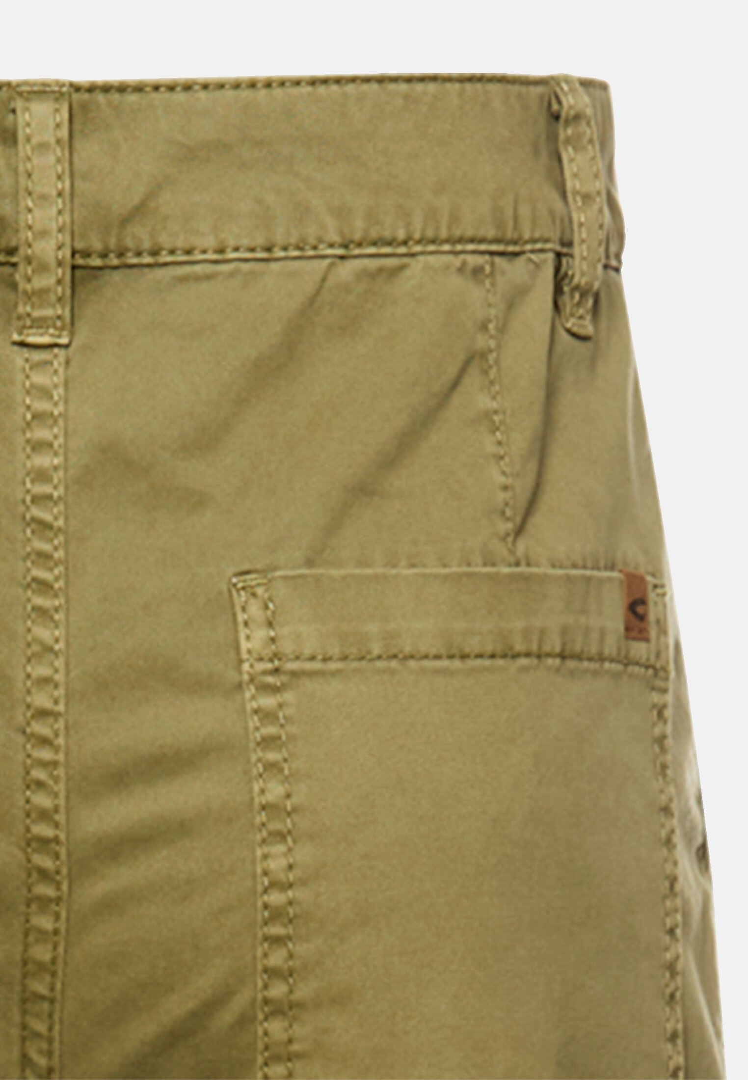 Women Cargo pants made of cotton mix Olive close back