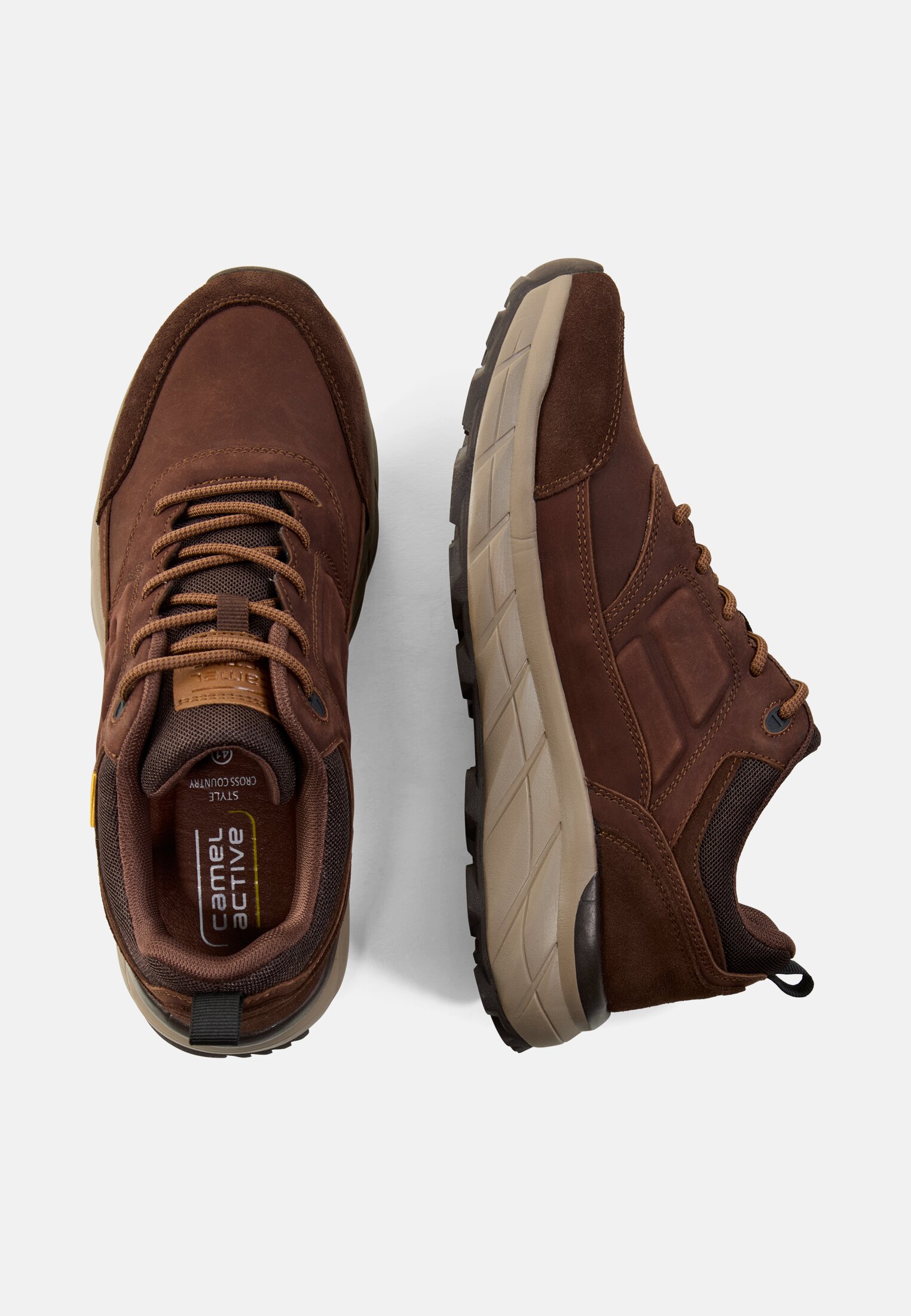 Men Sneakers made of leather Brown frontal top