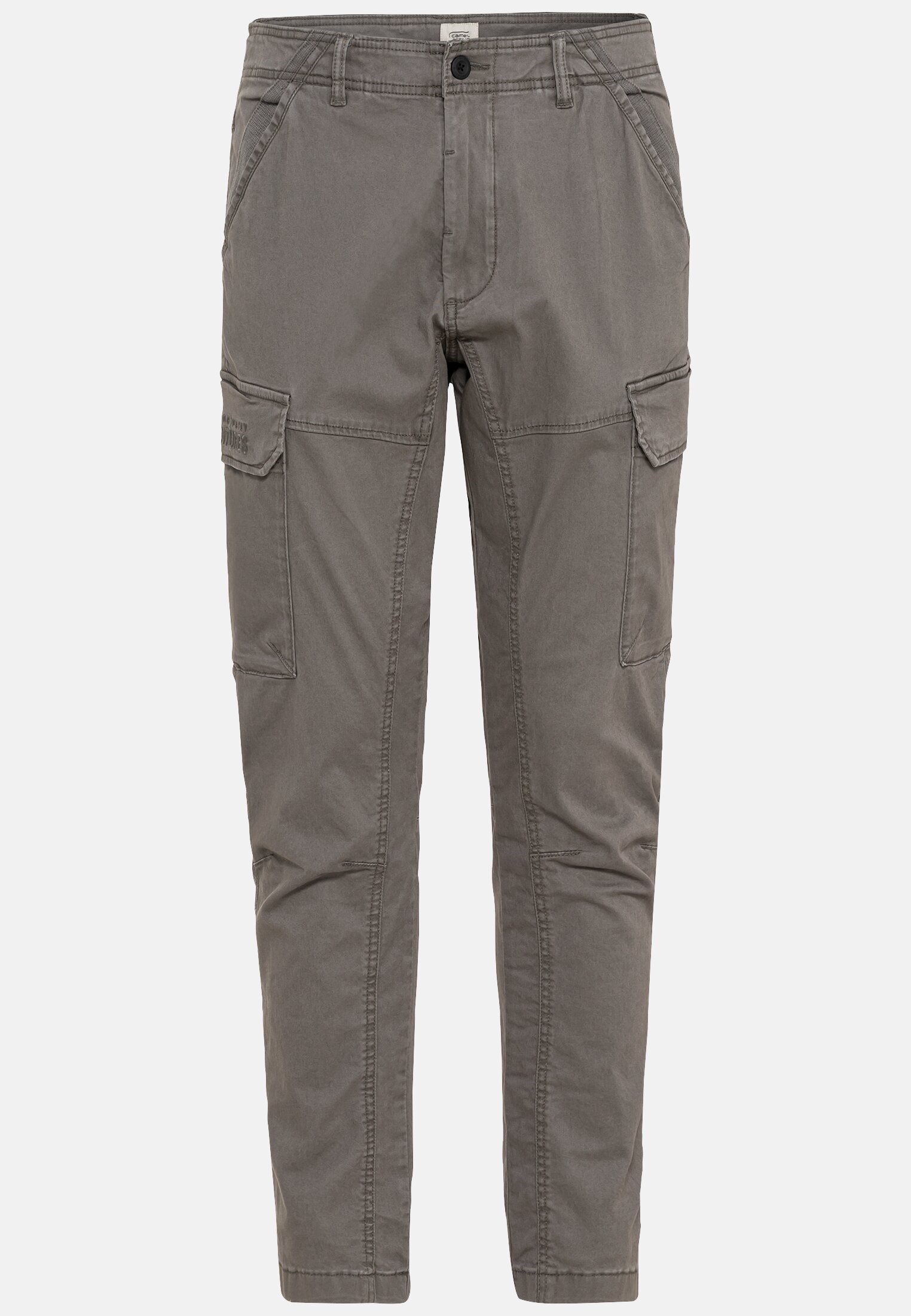 Men Tapered fit cargo pants Grey frontal front