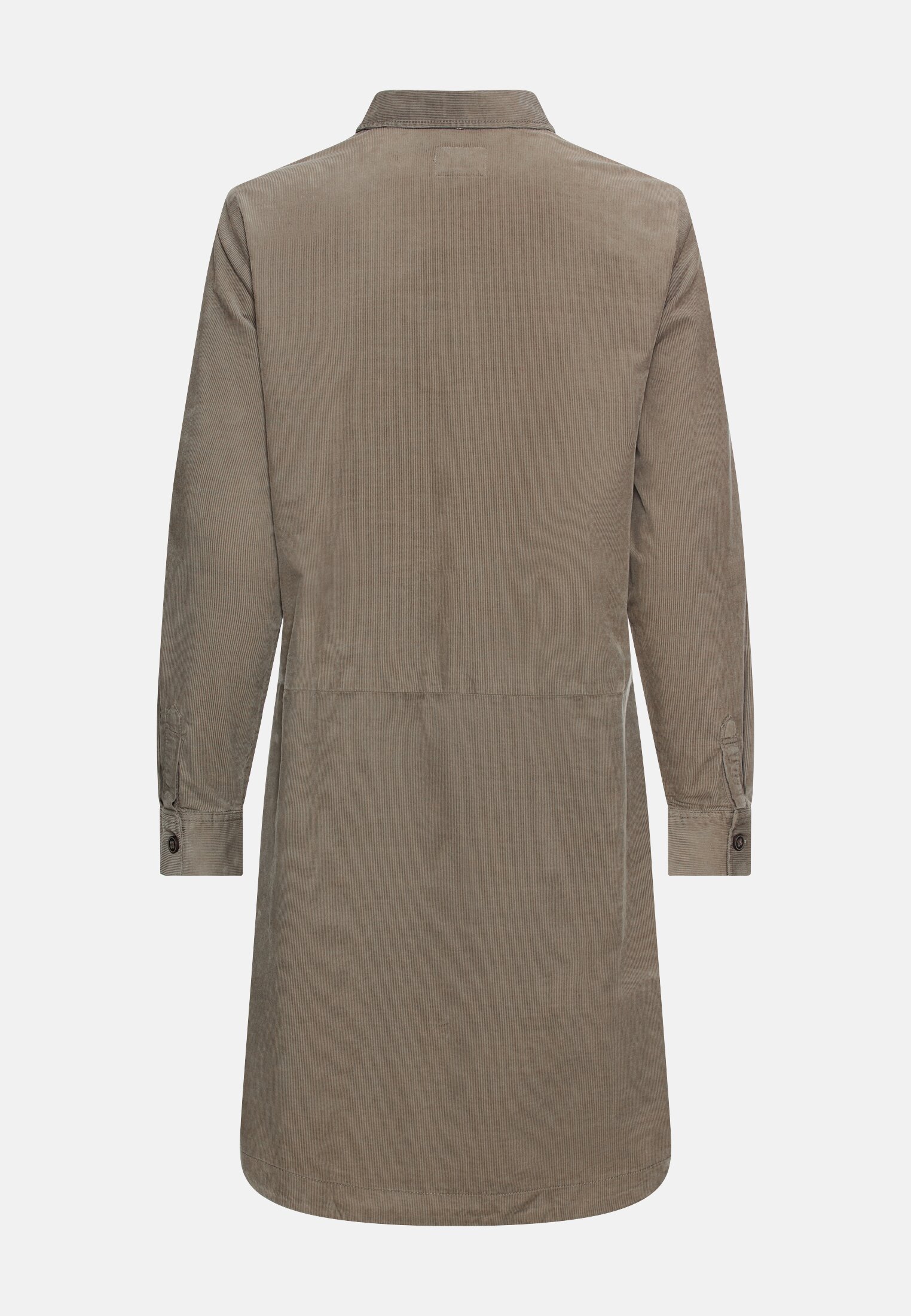 Women Dress made of pure cotton Gray - Green frontal back
