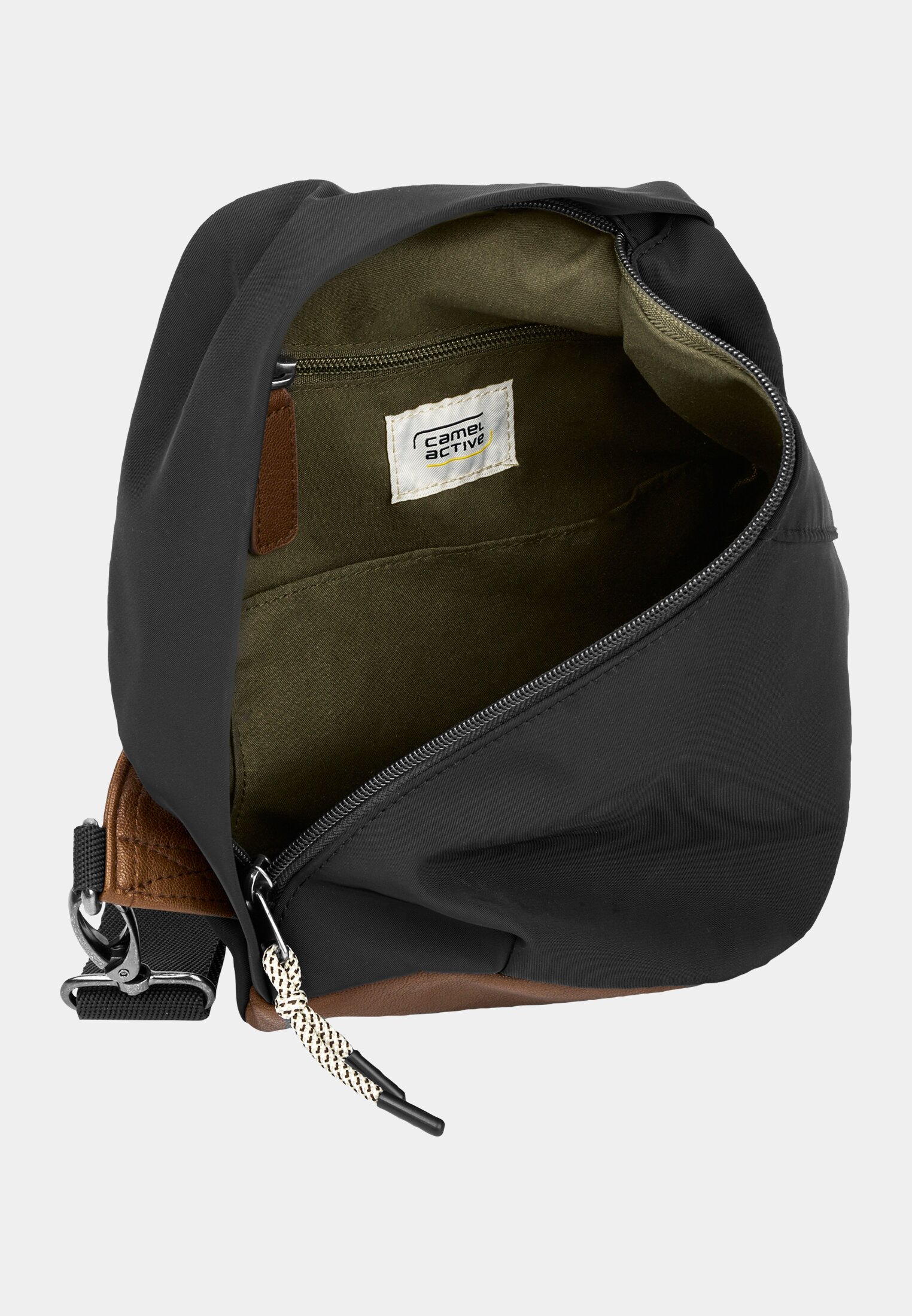 Vrouwen AURUM Schoudertas met verstelbare schouderriem Zwart front dichtbij