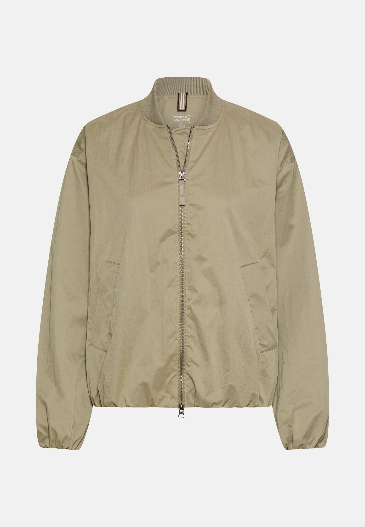 Women Padded bomber jacket in oversized fit Sage frontal front