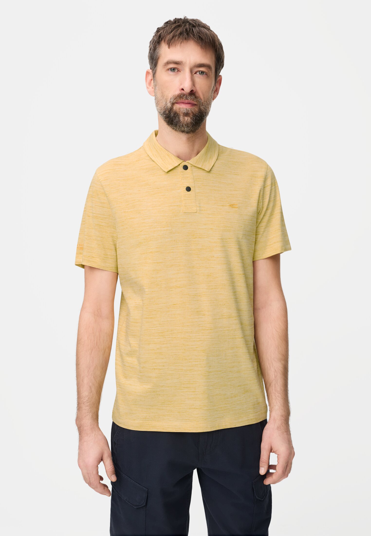 Heren Poloshirt met Quick Dry functie Zonnegeel gedragen voor