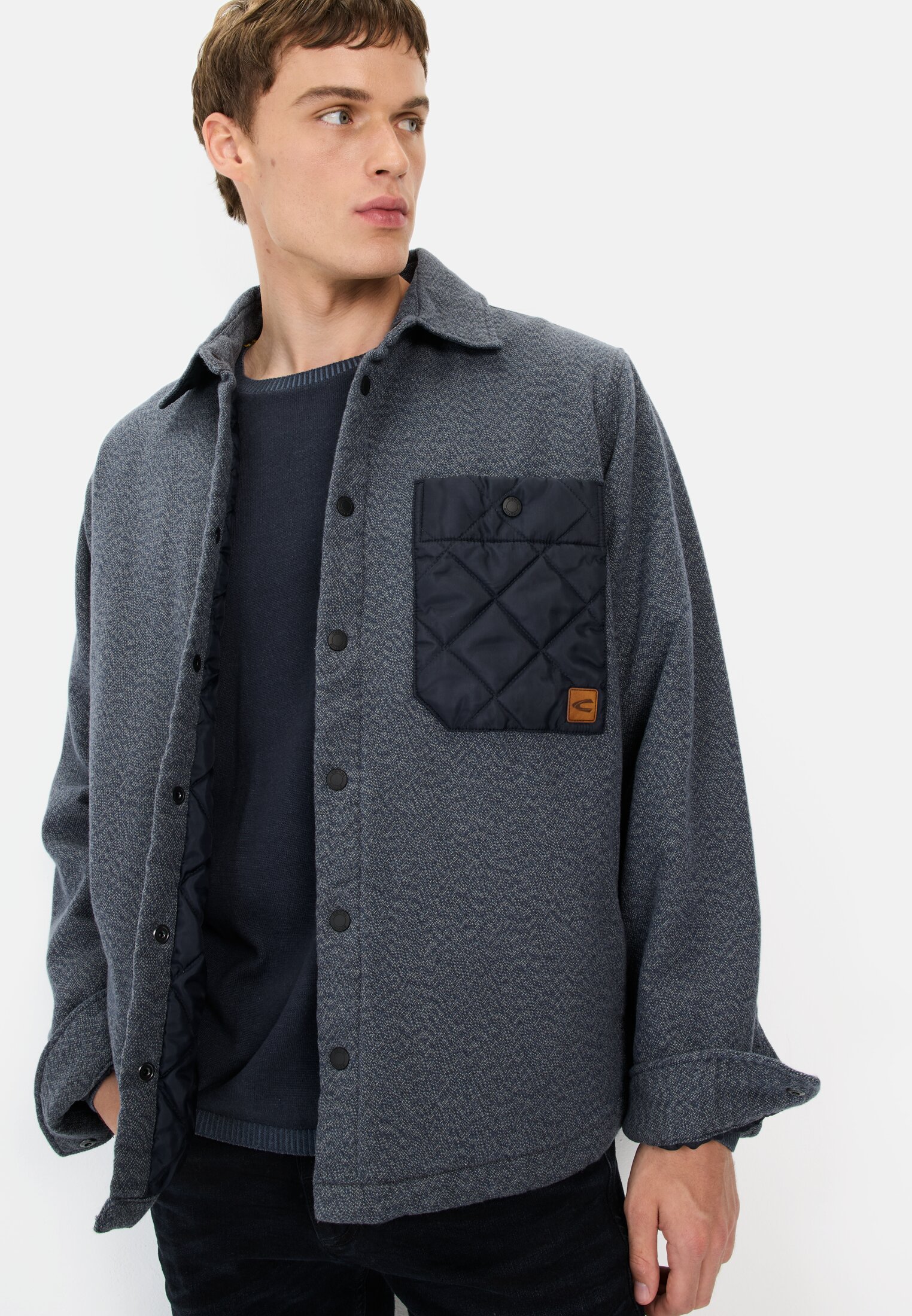 Men Overshirt made of pure cotton Night Blue
