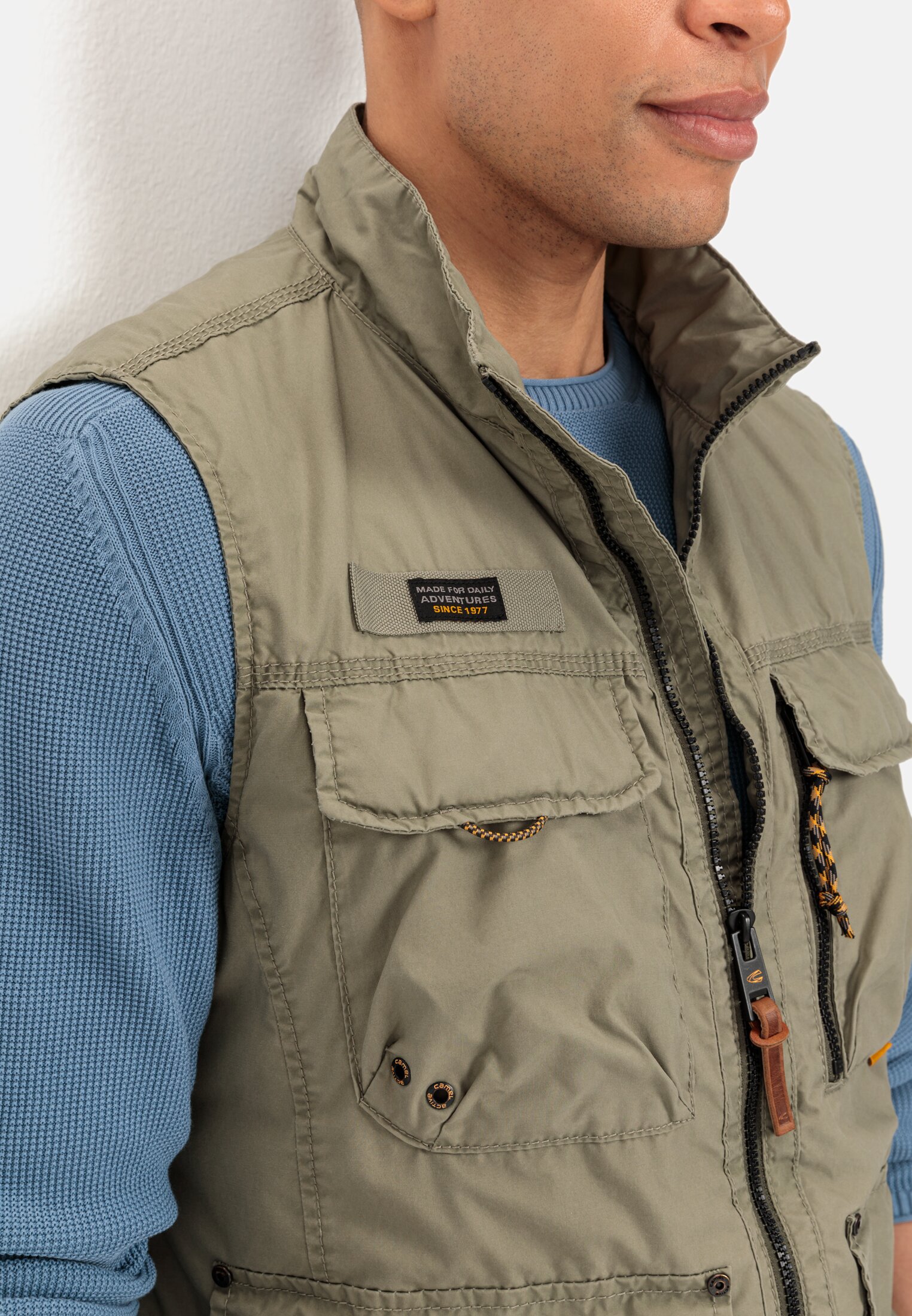 Multipocket Weste für Herren in Khaki | 62 | camel active