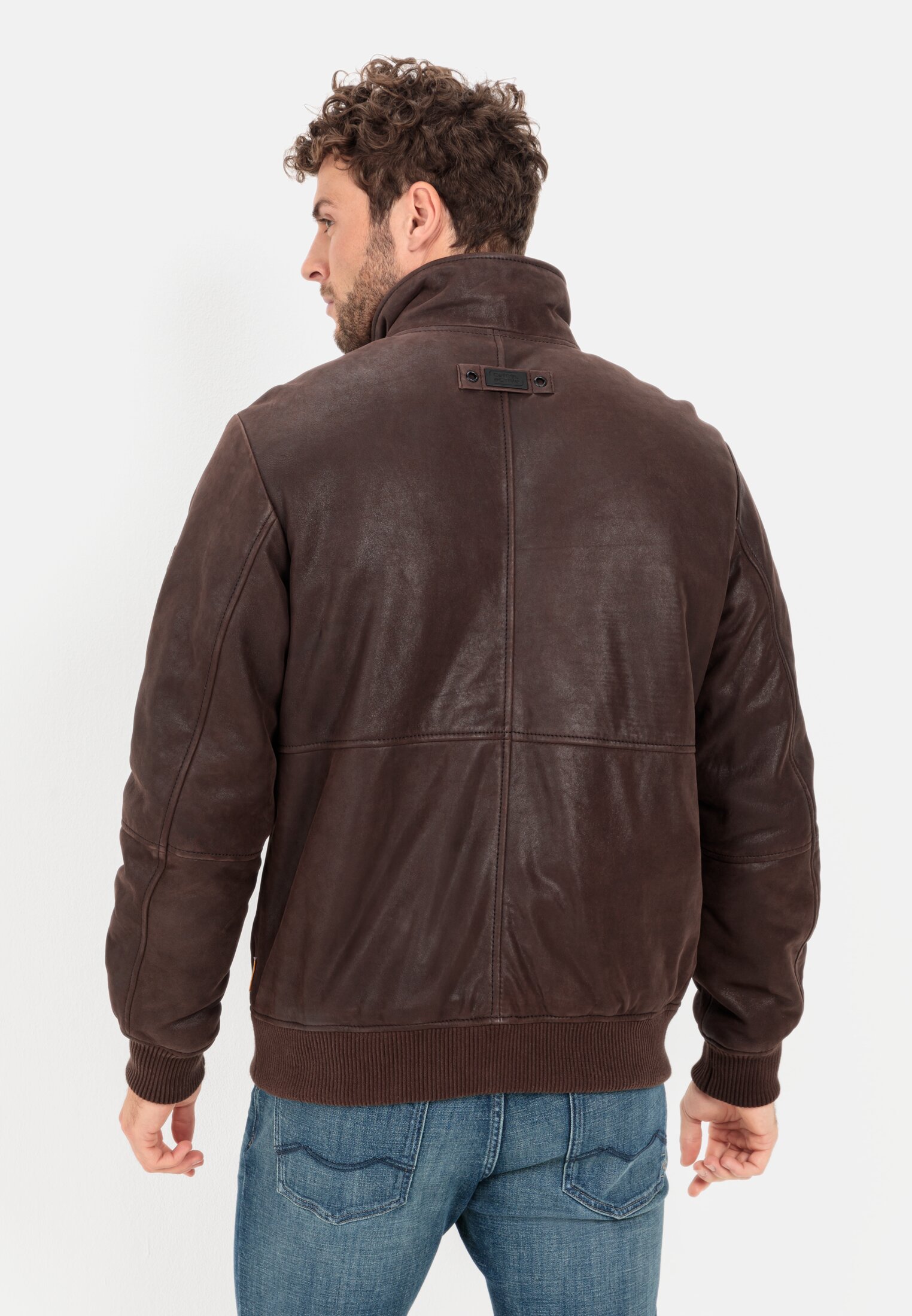Leather camel jacket sale