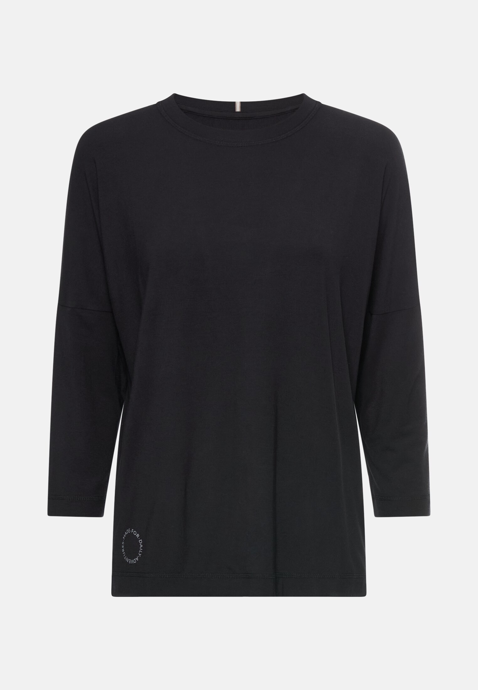 Women Long-sleeved shirt with a crew neck Caviar frontal front