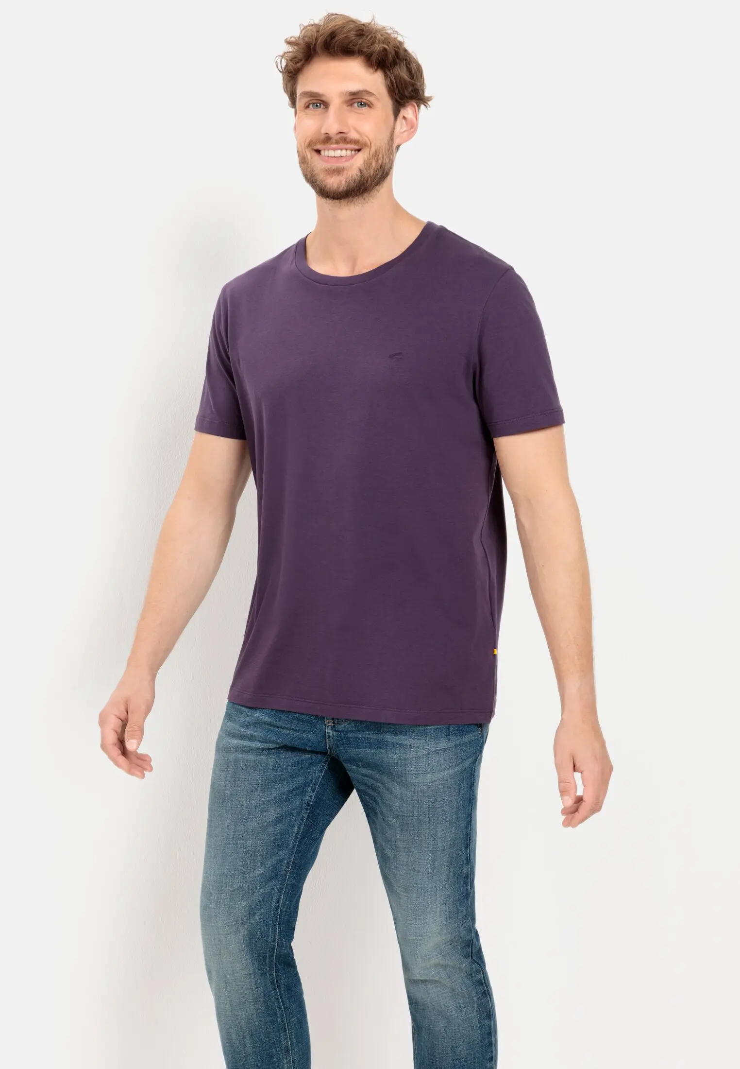 Kurzarm T-Shirt für Herren in Lila | 5XL | camel active 