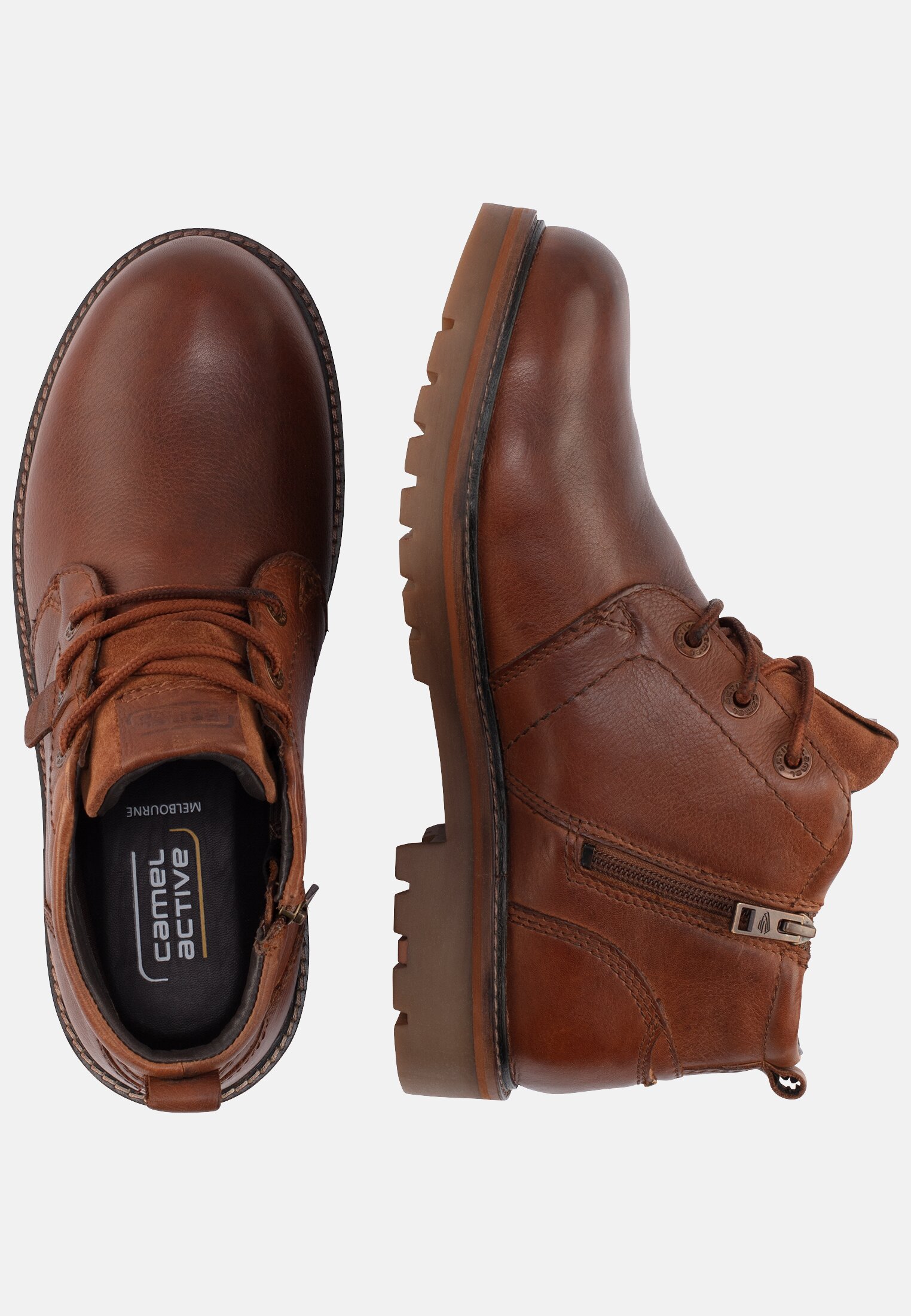 Herren MELBOURNE Boot mit Reißverschluss Braun