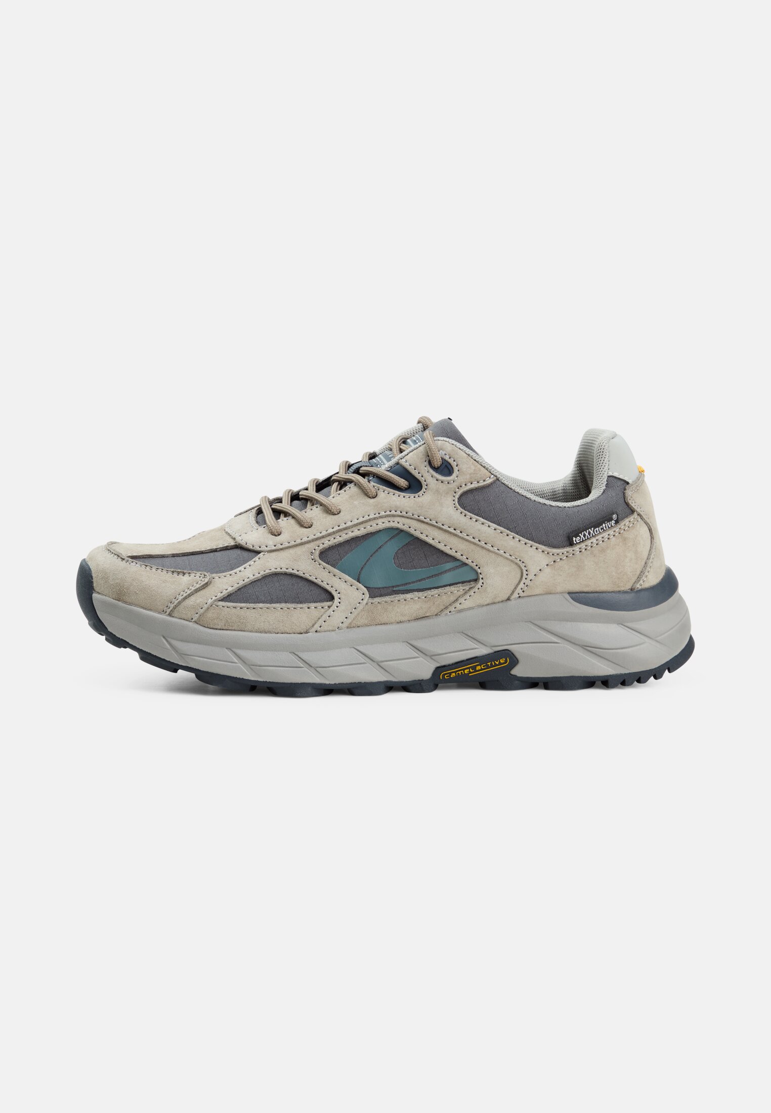 Men Sneakers made of nubuck leather stone-blue frontal front