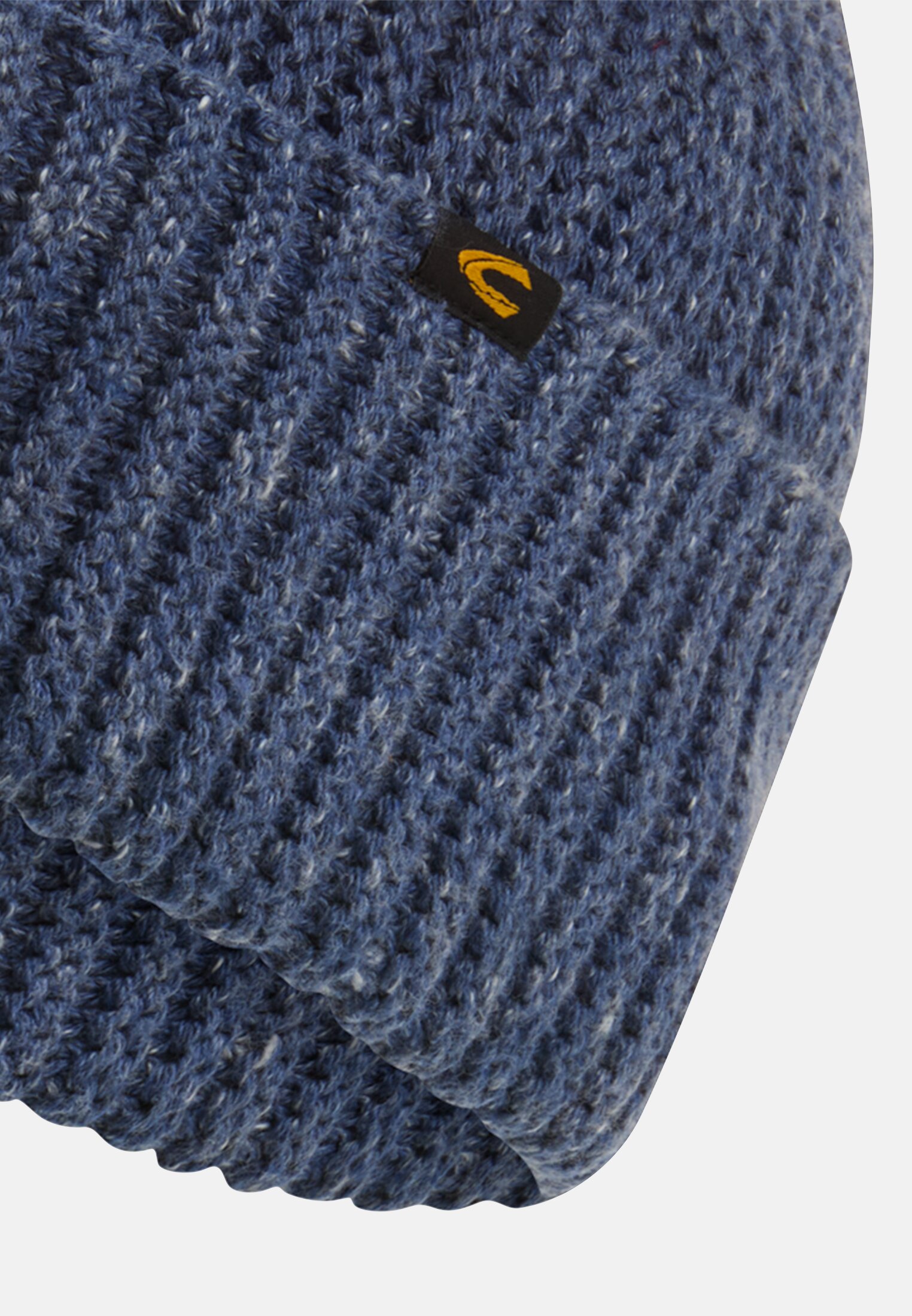 Men Beanie made of pure cotton Ink blue front close