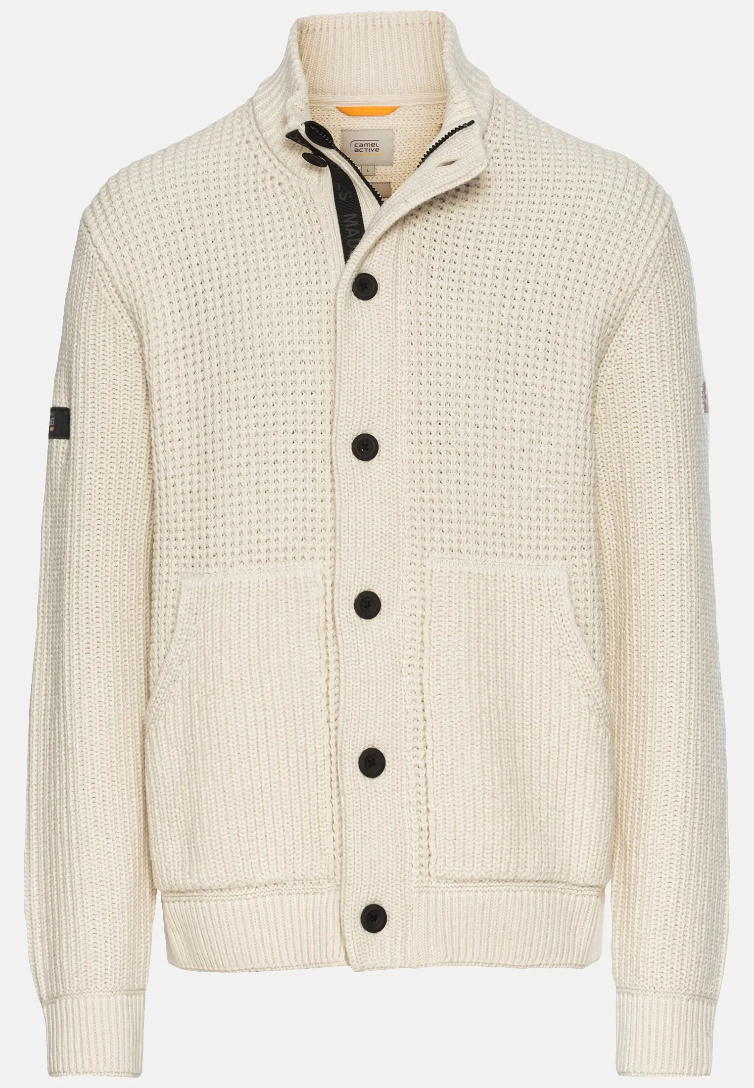 OHXSM Gebreid Vest Heren - Met Ritssluiting - Opstaande Kraag - Grof Gebreide Trui - Casual Stijl