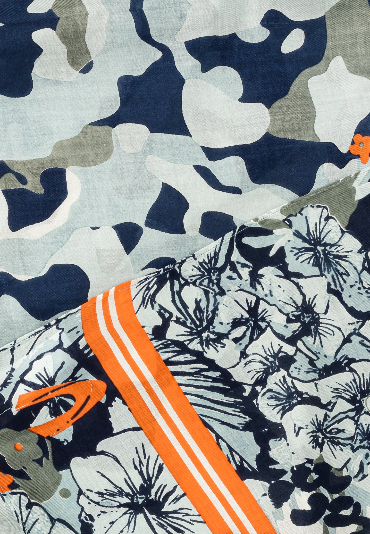 Damen Leichter Schal mit Wollanteil Mint hinten nah