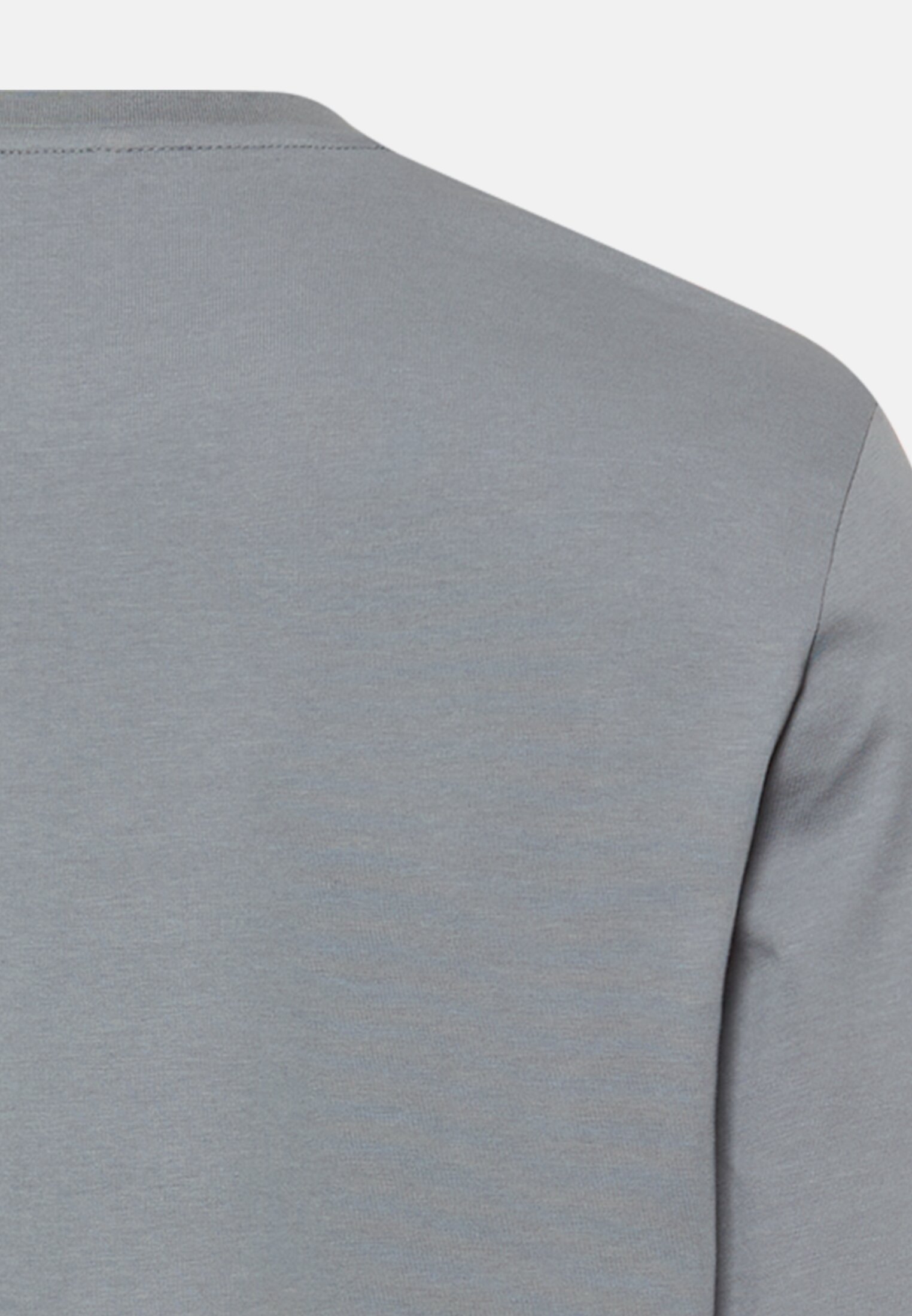 Men fleXXXactive® Long Sleeve Shirt with Crew Neck Storm Blue close back