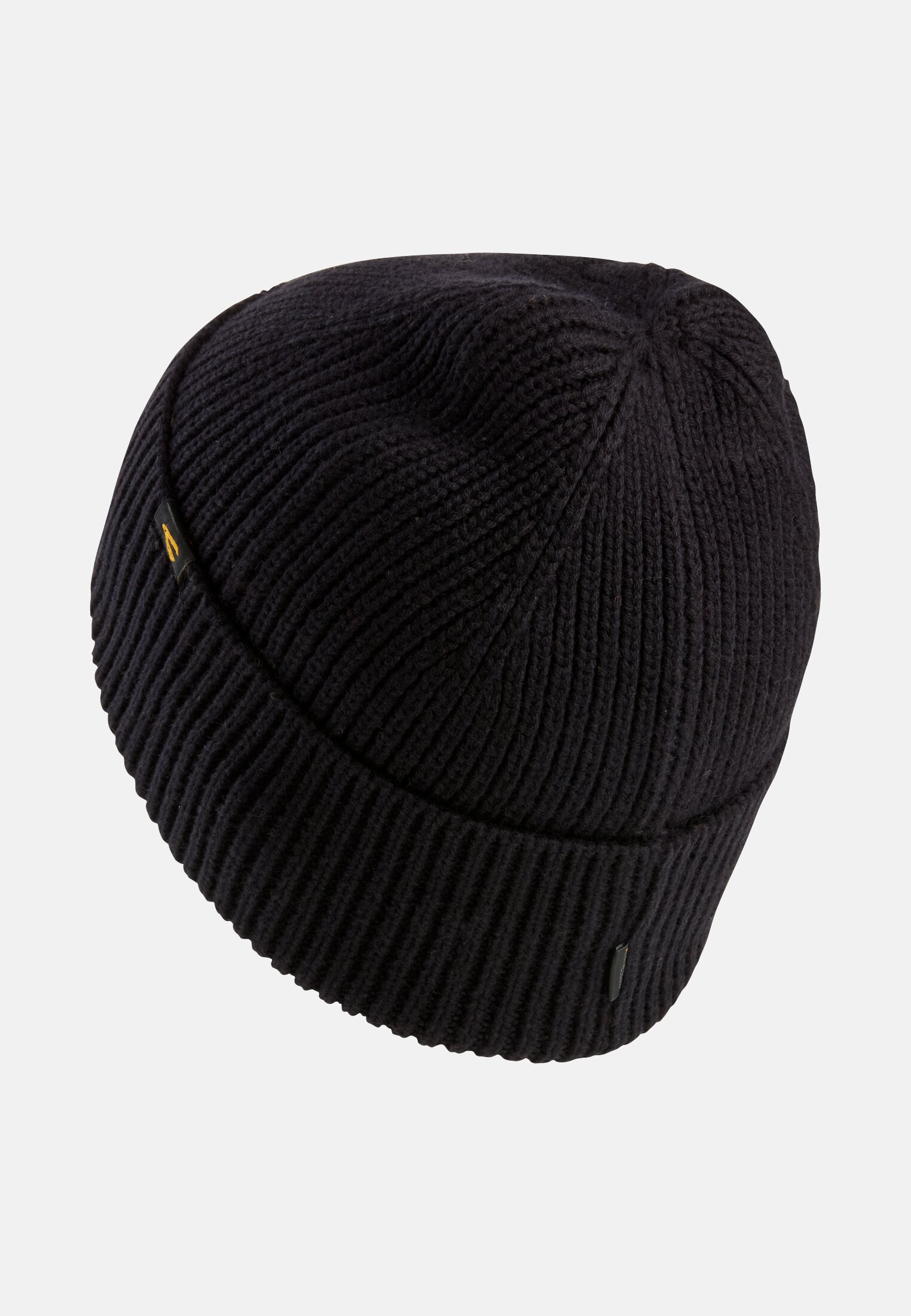 Men Beanie made from a cotton-cashmere blend Black frontal back