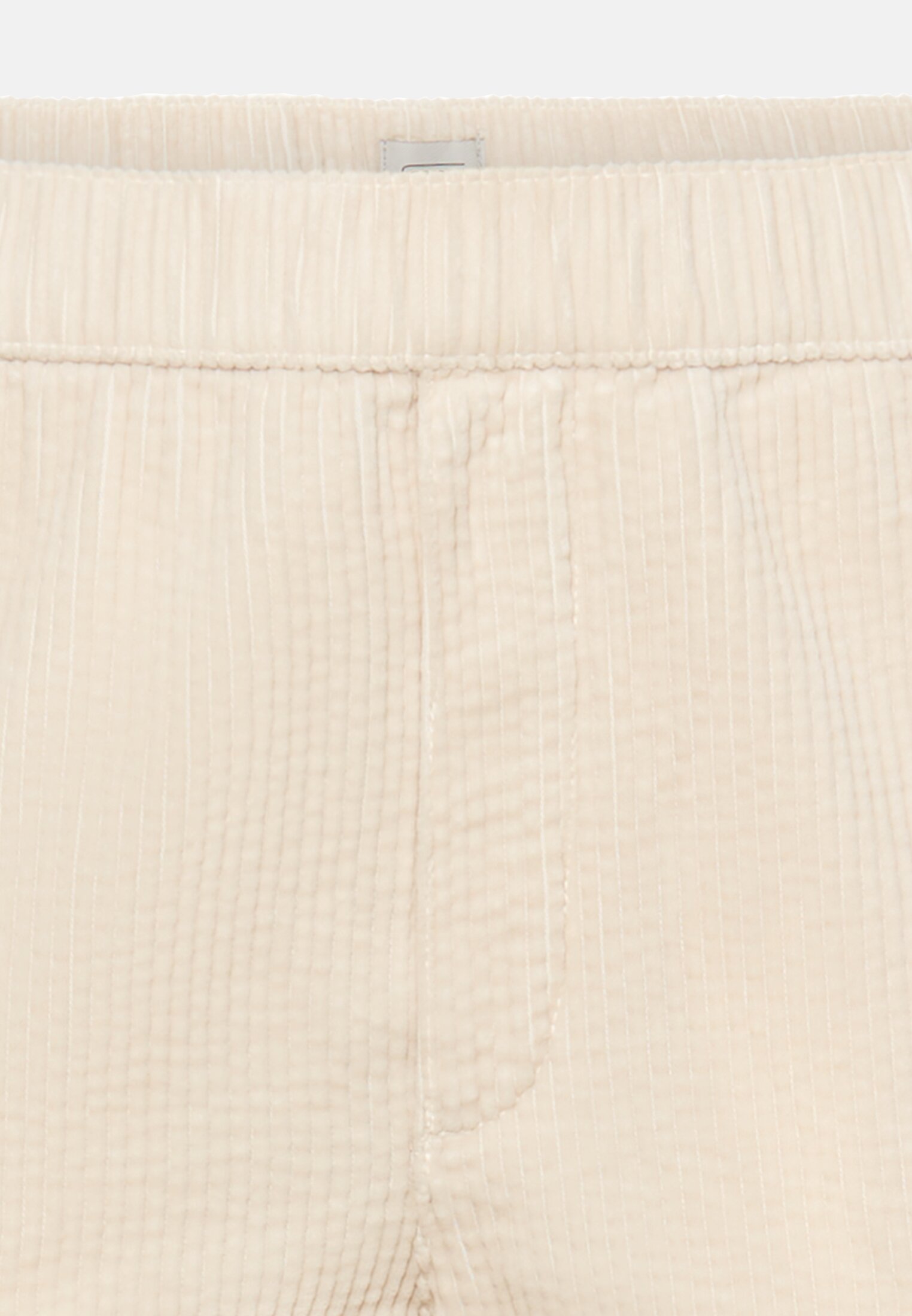 Women Wide leg corduroy trousers Pearl White front close