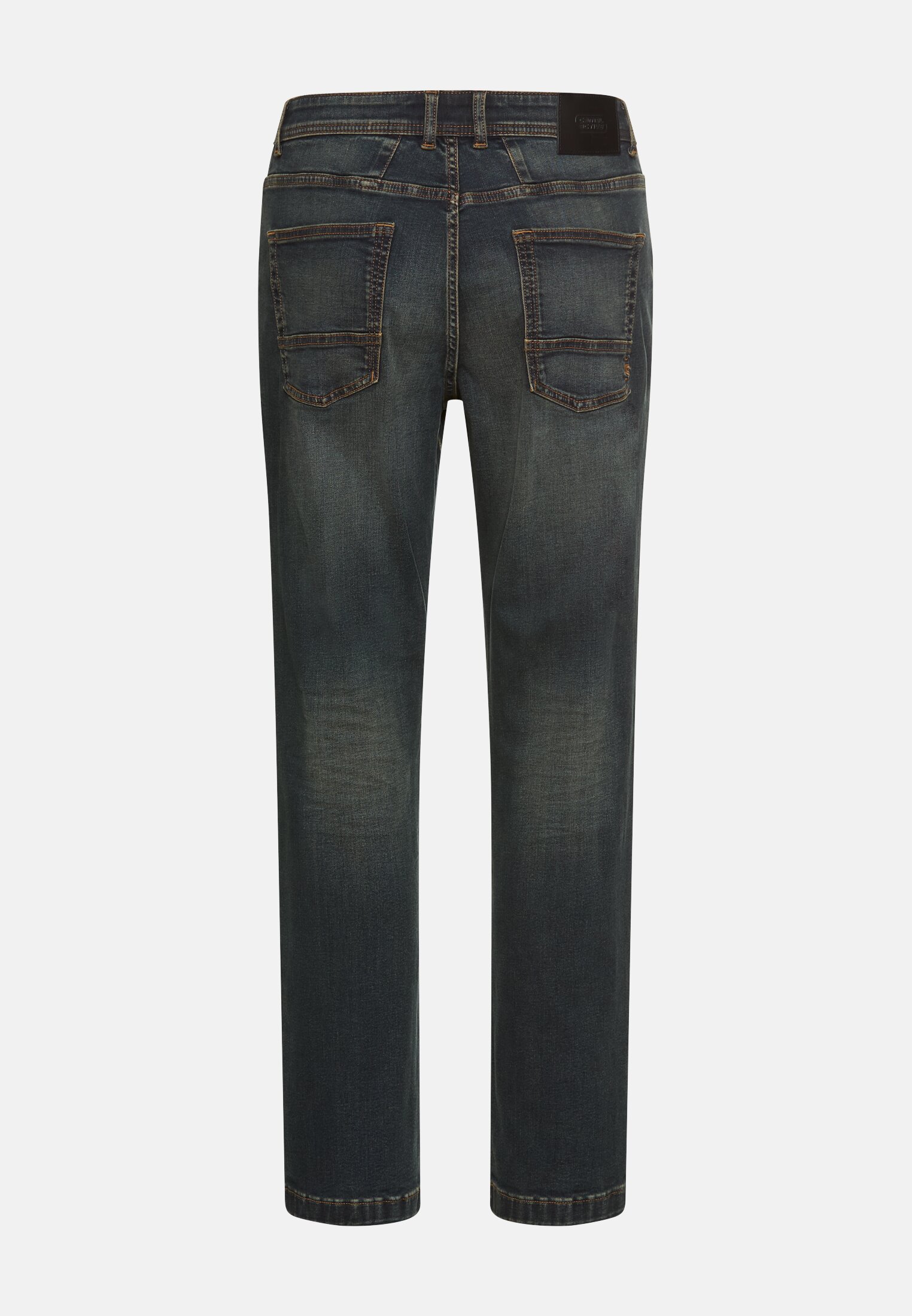 Heren fleXXXactive® Jeans Relaxed Fit Sepia bruin frontaal achter